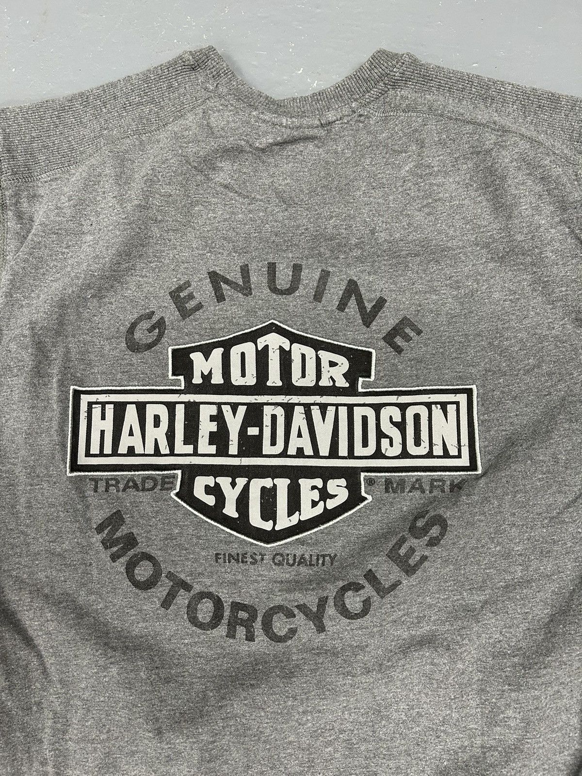 Harley Davidson × Vintage Crazy Vintage Y2K Essential Grey Harley Davidson Tee Shirt Size US L / EU 52-54 / 3 - 2 Thumbnail