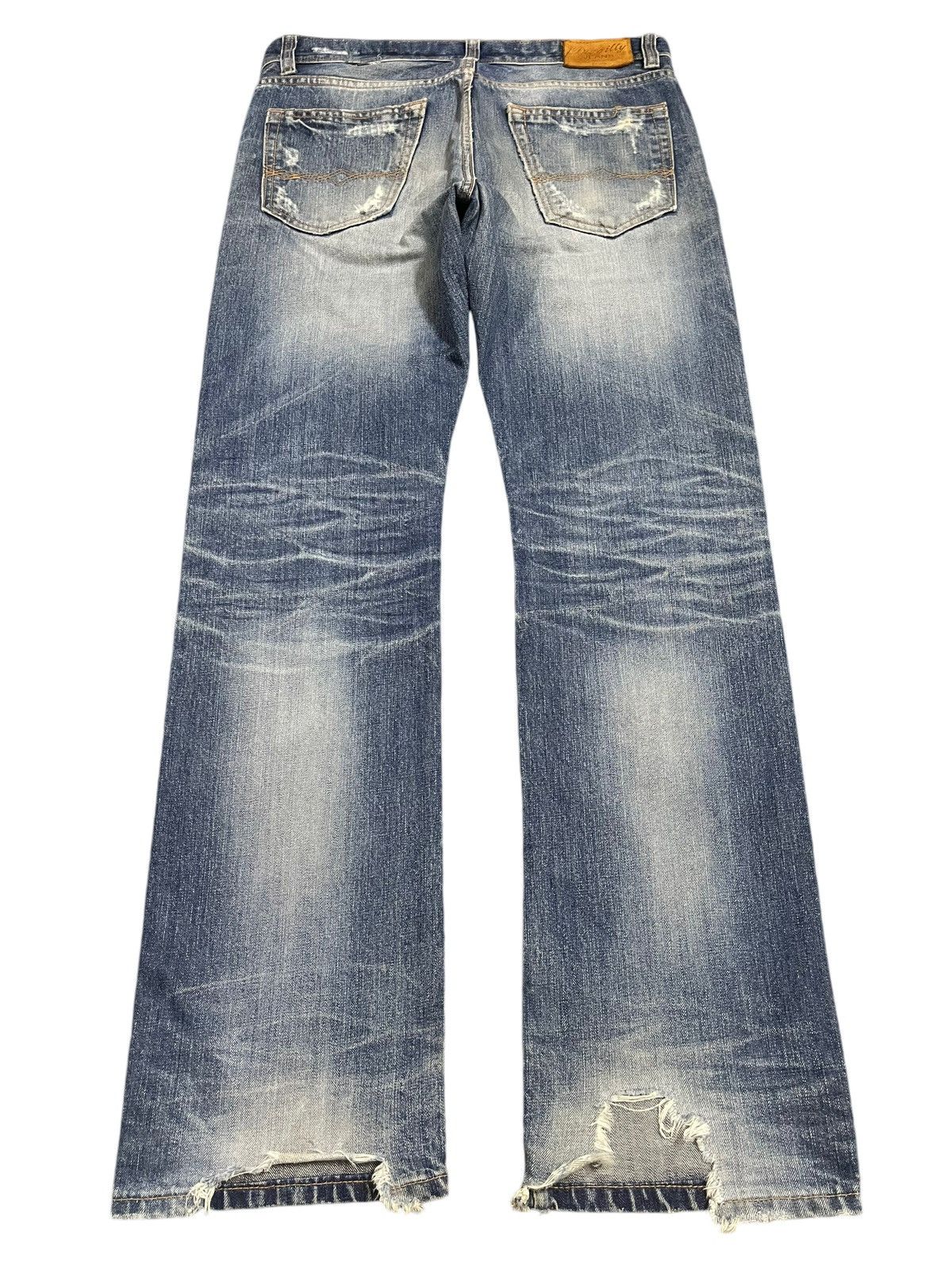 Denime Vintage Japanese A.V.H Bleached Style Distress Loose Jeans Size US 34 / EU 50 - 2 Thumbnail