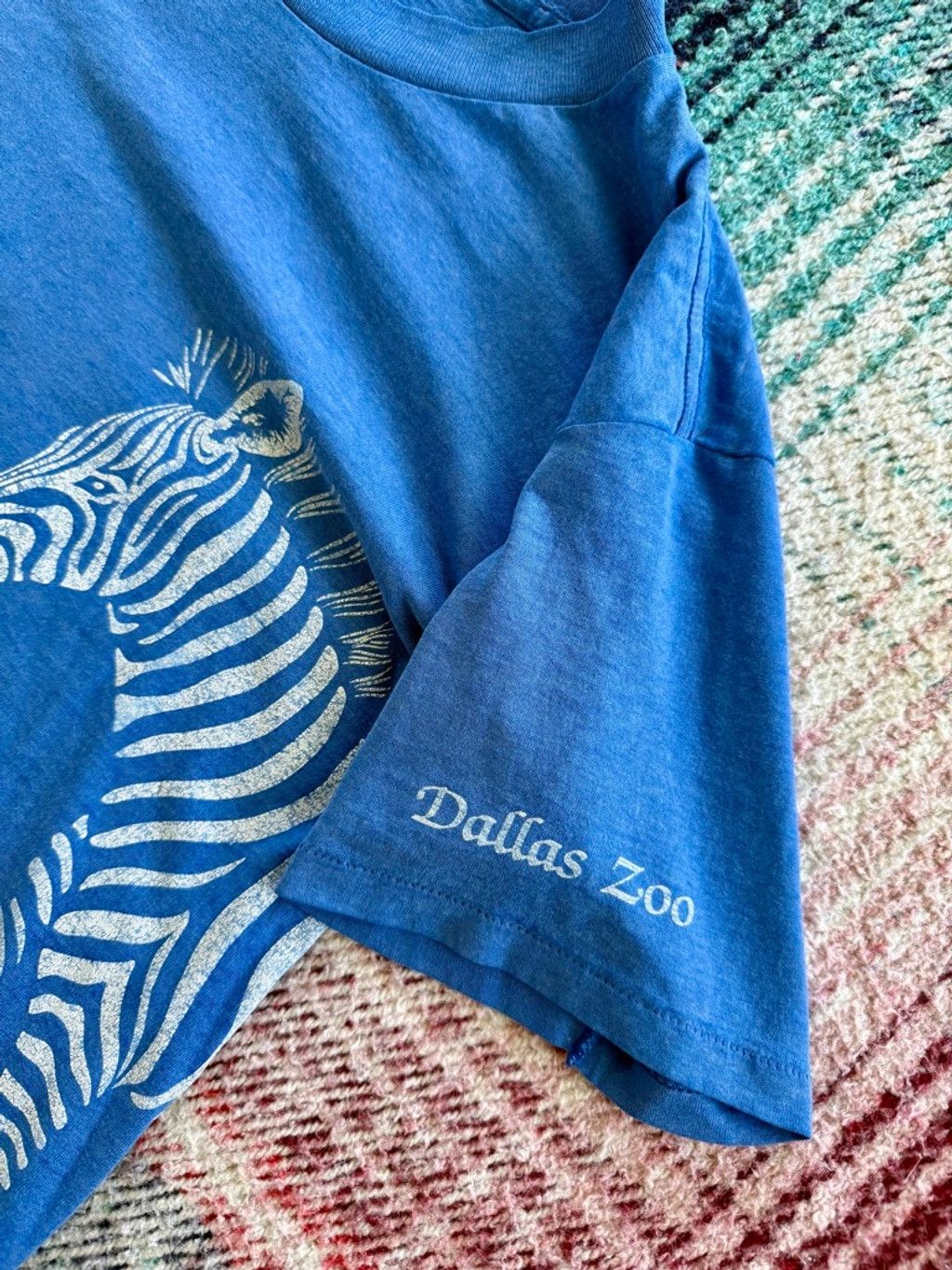 Vintage 80s Dallas Texas Zoo Blue Zebra Tee M Size US M / EU 48-50 / 2 - 3 Thumbnail