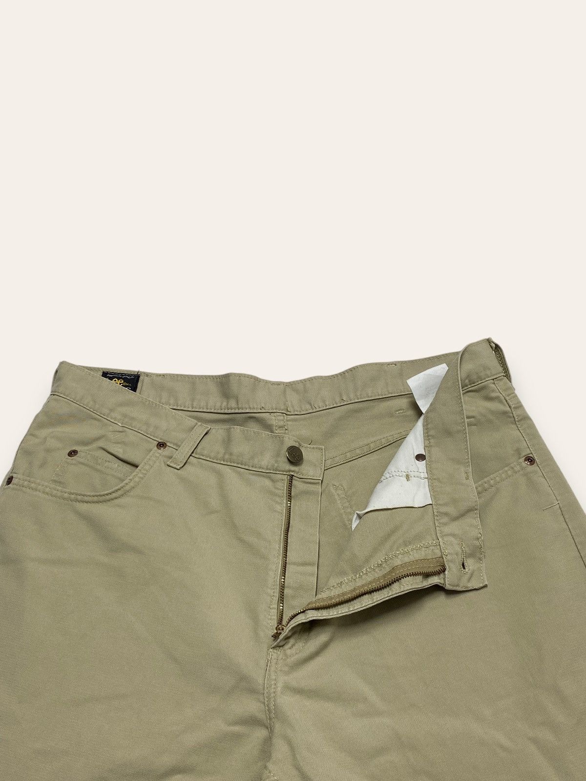 Lee 90s Vintage LEE Beige Pants Baggy Wide W35 L31 Size US 35 - 6 Thumbnail