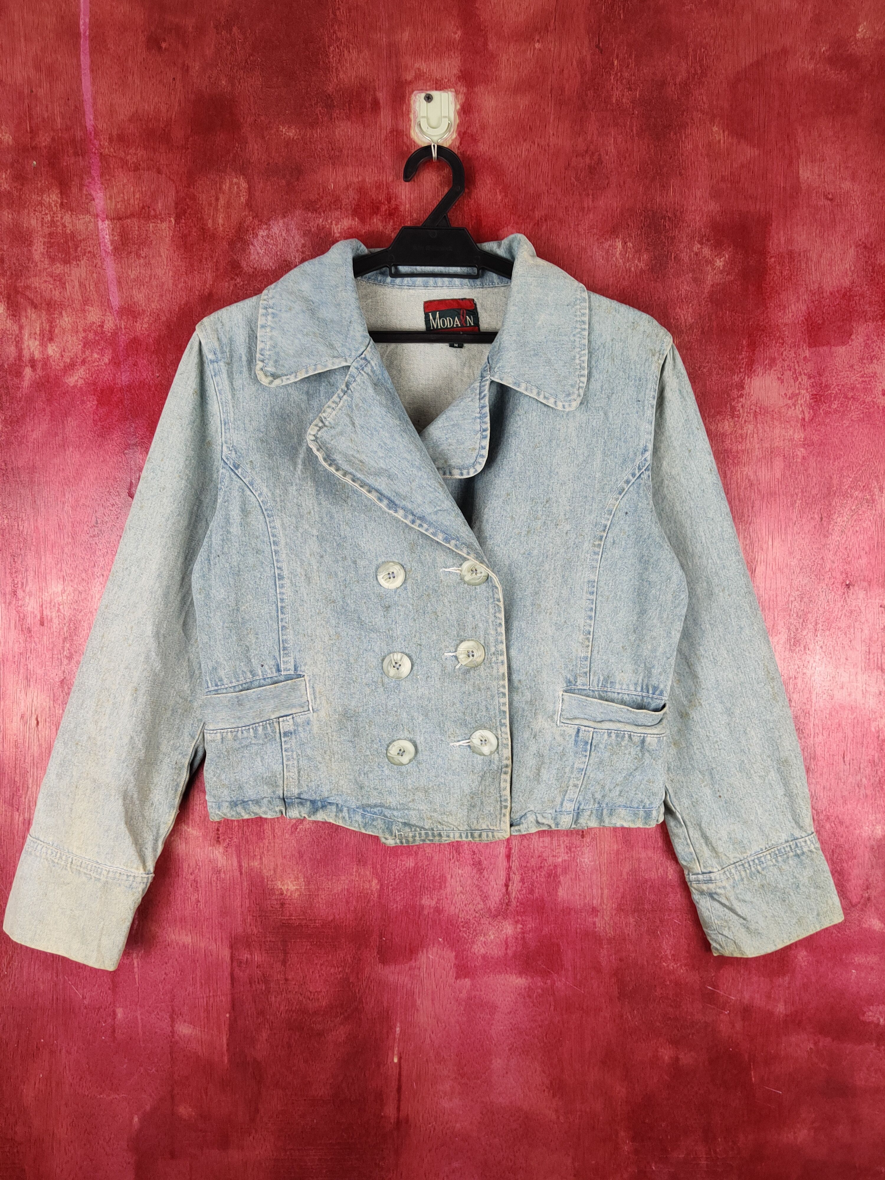 Japanese Brand ModaIn vintage japan Blue Denim Jackets #S1353 Size M / US 6-8 / IT 42-44 - 1 Thumbnail