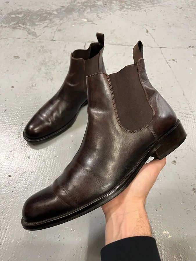 Vintage 2000s Massimo Rebecchi Brown Leather Ankle Boots Size US 9 / EU 42 - 1 Thumbnail
