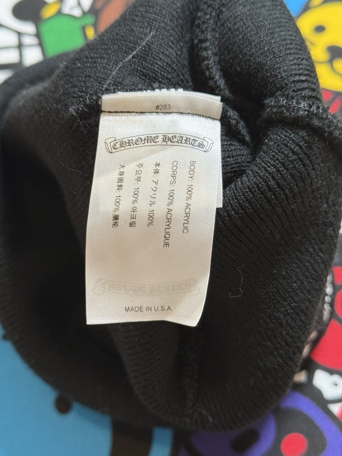 Chrome Hearts Chrome Hearts Black Script Logo Beanie Size ONE SIZE - 5 Thumbnail