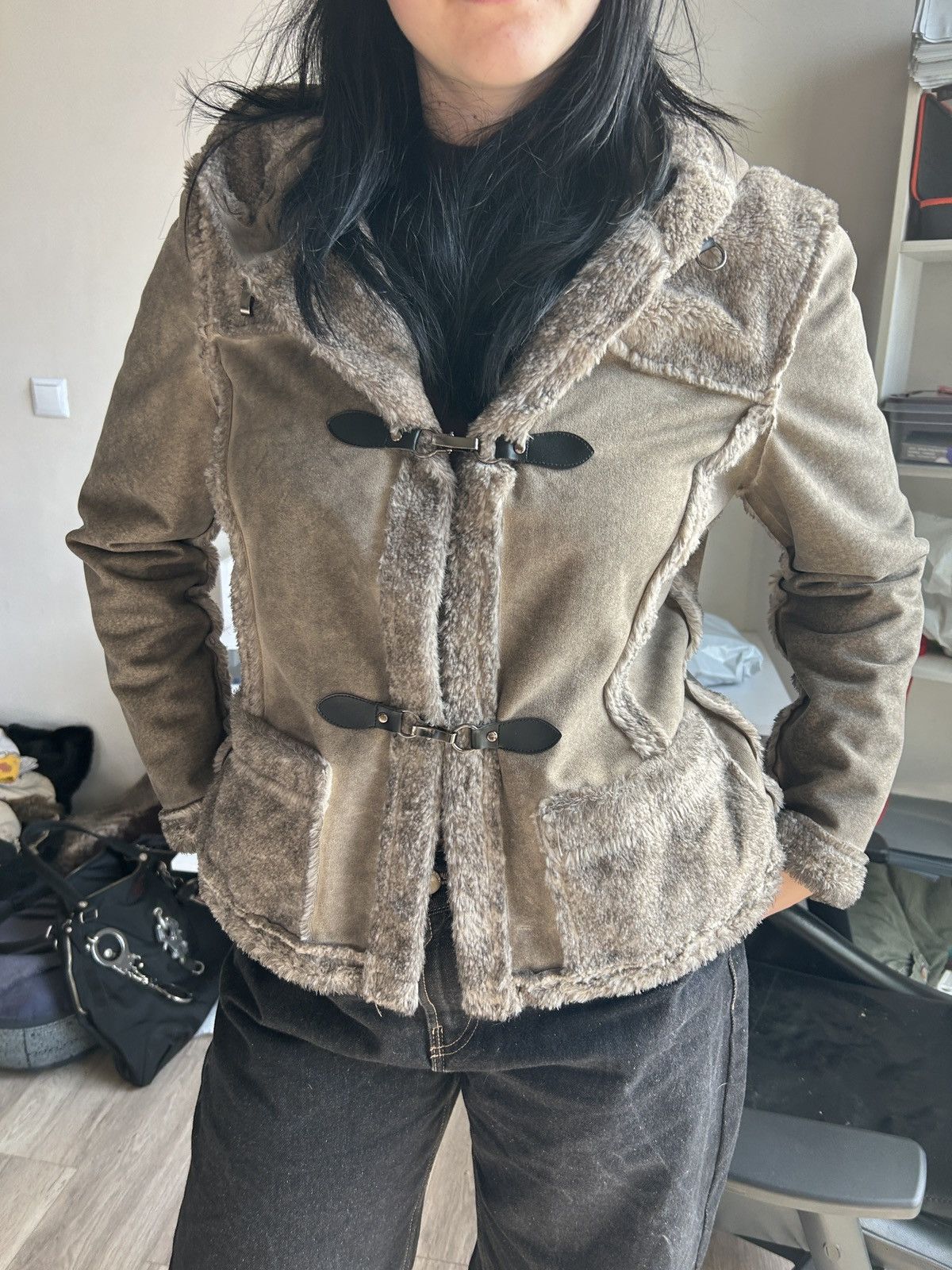 Yohji Yamamoto Vintage Shearling Napoleon Jacket Hooded Archive Style Size US M / EU 48-50 / 2 - 11 Thumbnail