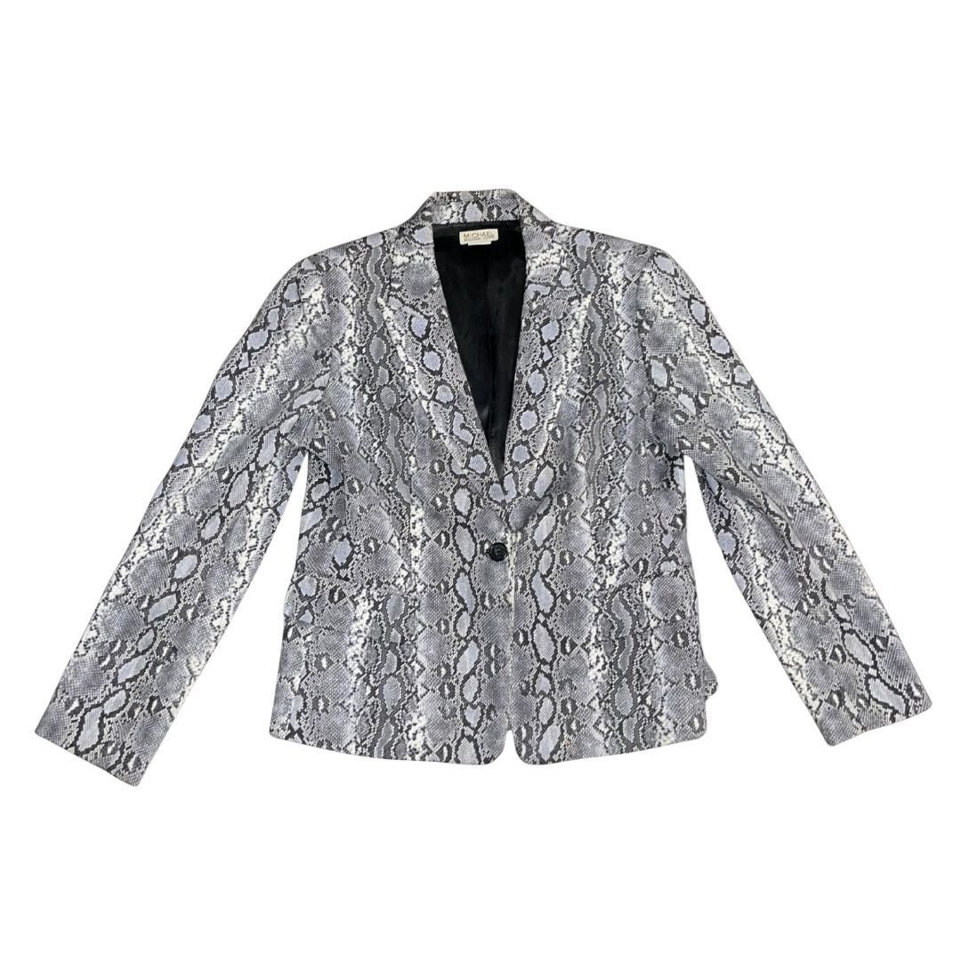 Michael Kors Snakeskin Print Front Button Blazer 14 Stylish Classy Chic Size XL / US 12-14 / IT 48-50 - 1 Thumbnail