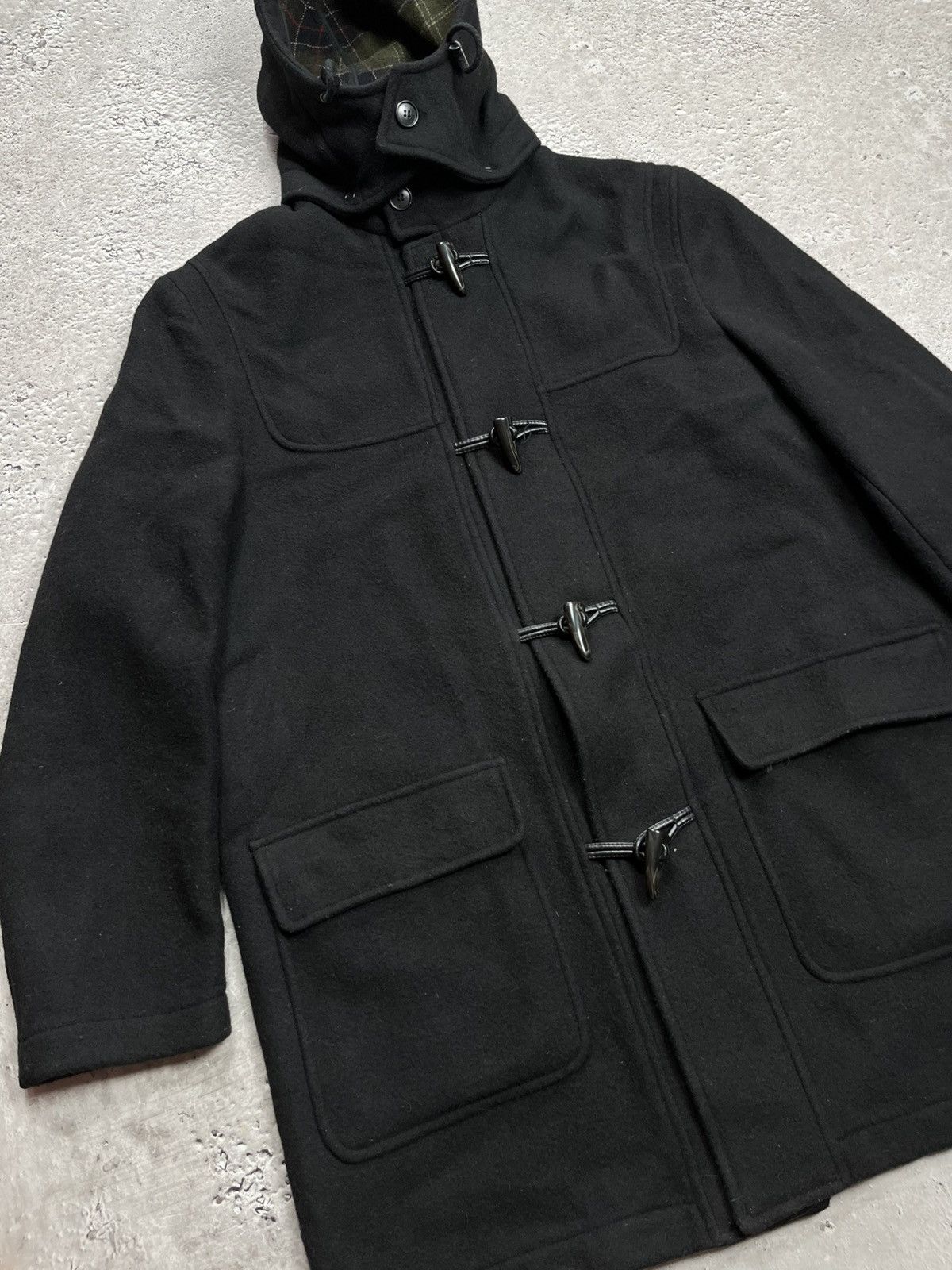 Other Calvin Max Calvin Wool Duffle Coat Black Size 56 Size US XL / EU 56 / 4 - 3 Thumbnail