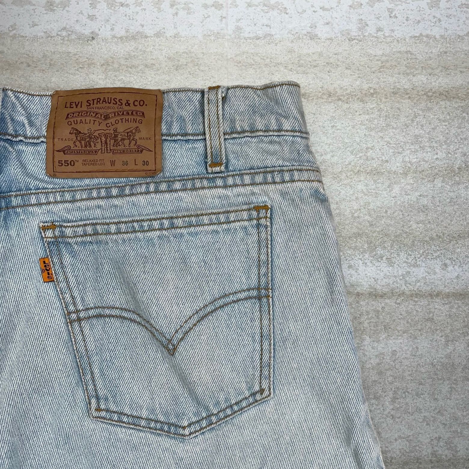 Levi's Vintage 90s Orange Tab Levis Jeans 36x30 Relaxed Light Wash Size US 36 / EU 52 - 3 Thumbnail