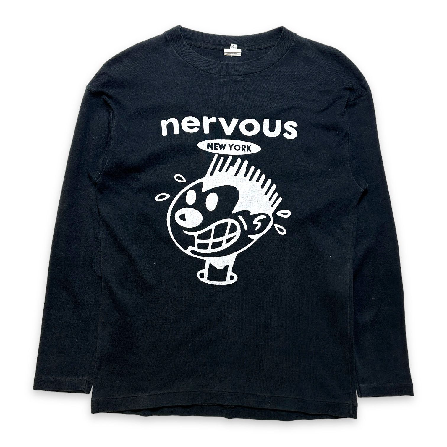 Archival Clothing × Rap Tees × Vintage Nervous Records New York longsleeve rare 1990s Made in