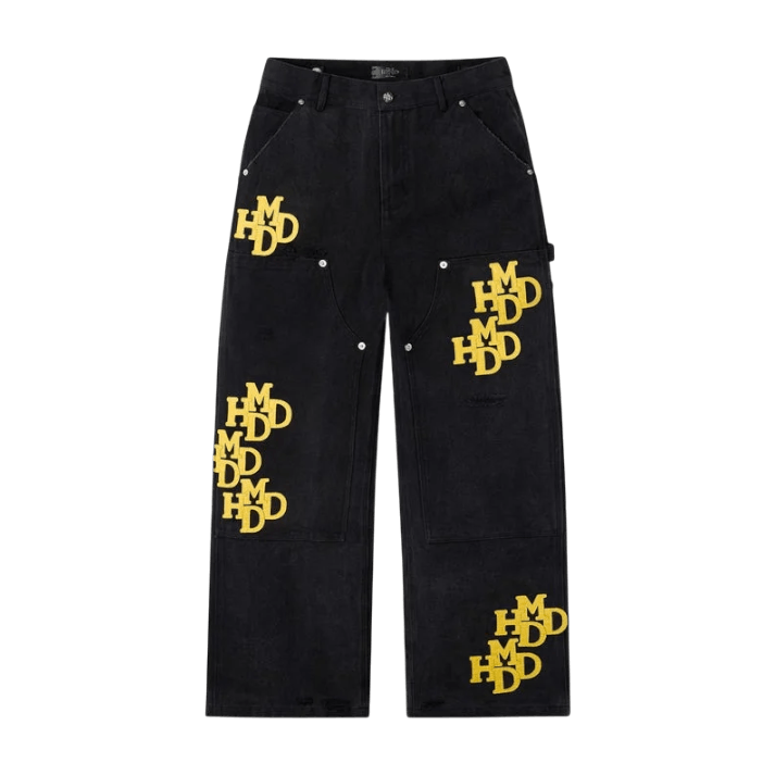 HMDD HMDD 'Yellow Patch' Black Pants Size US 34 / EU 50 - 1 Preview