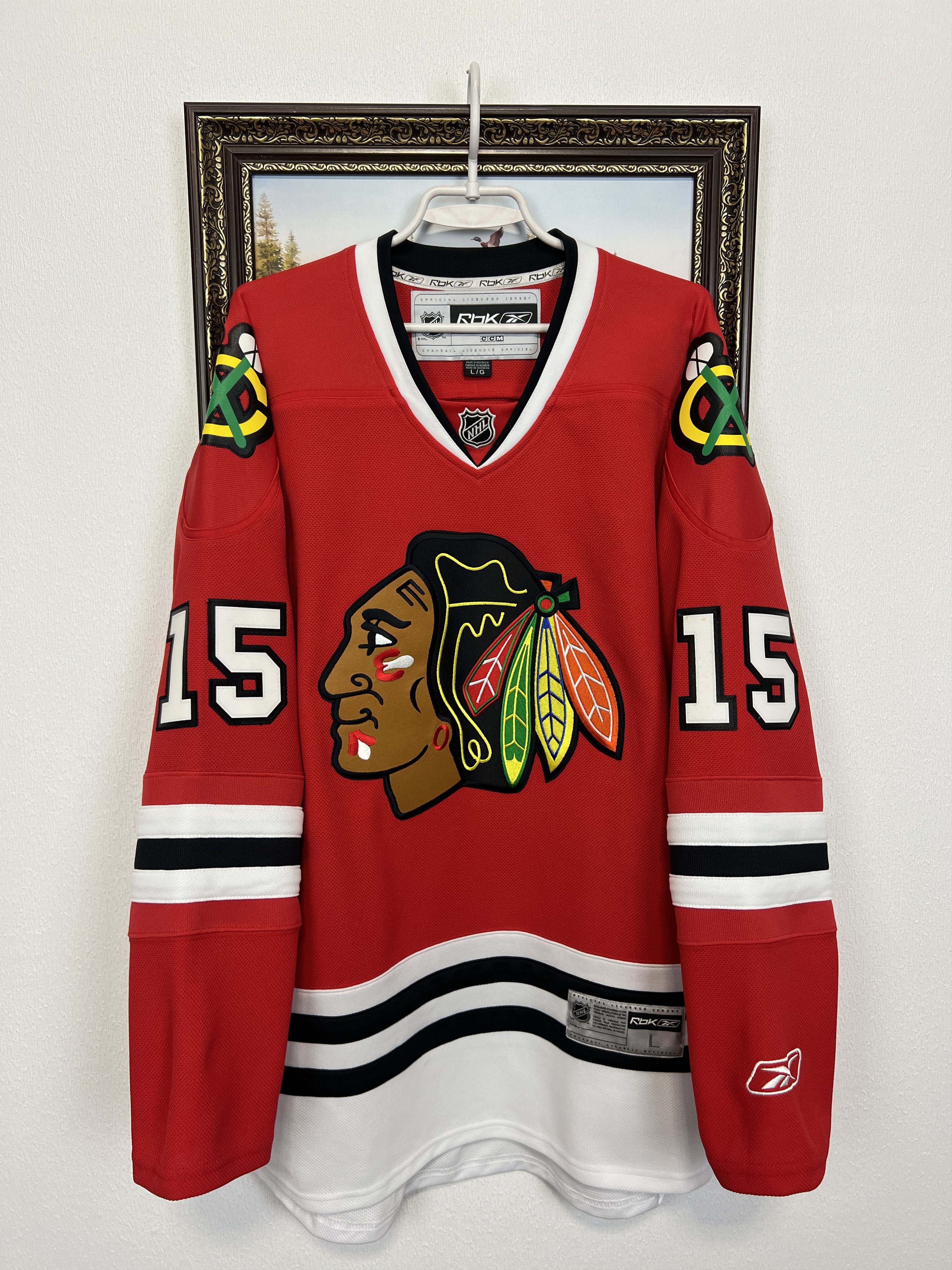 Reebok Chicago Blackhawks Ruutu #15 CCM RED NHL Ice Hockey Jersey Size US L / EU 52-54 / 3 - 1 Thumbnail