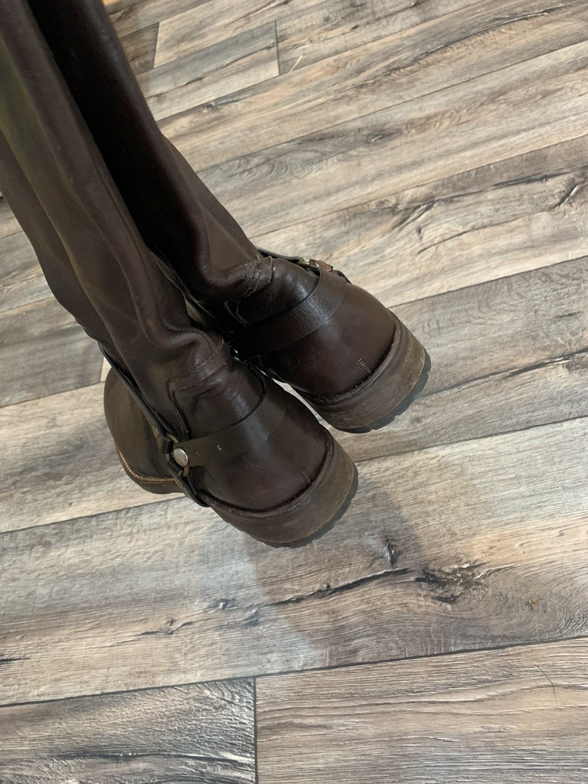 Cowboy Equipment × Genuine Leather × Tiger of Sweden Tiger of Sweden Brown Leather High Boots Made in Italy Size US 8 / EU 41 - 6 Thumbnail