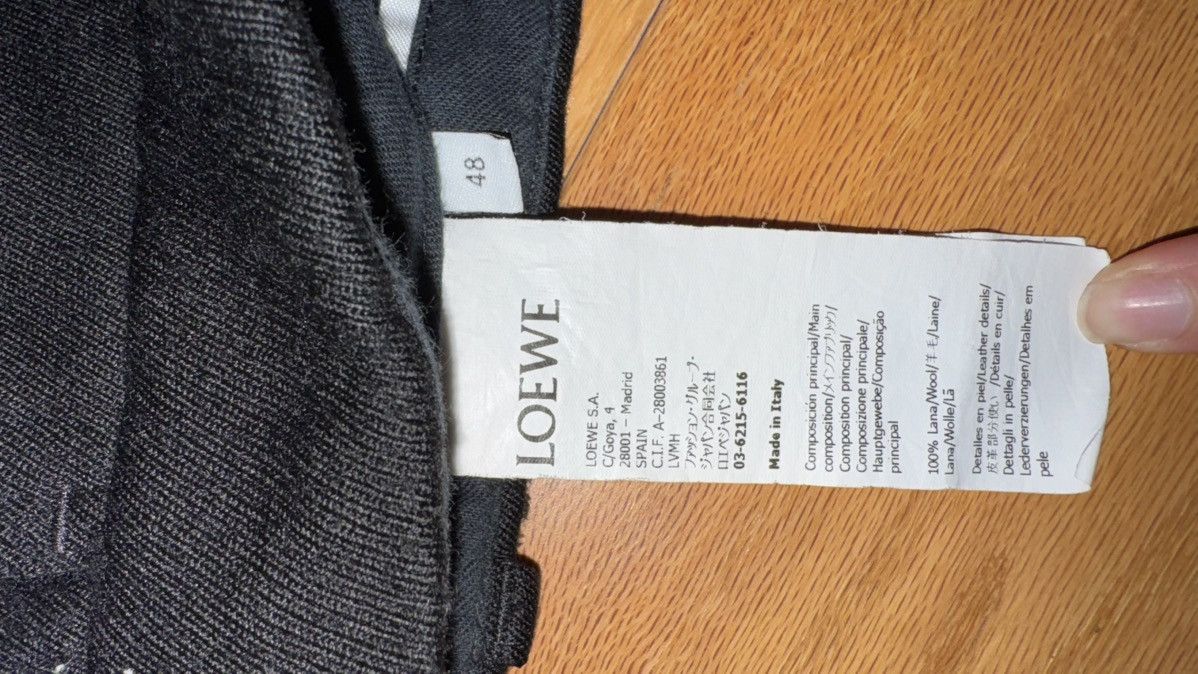 Loewe Loewe Wool Trousers with Leather Details Size US 39 - 4 Thumbnail