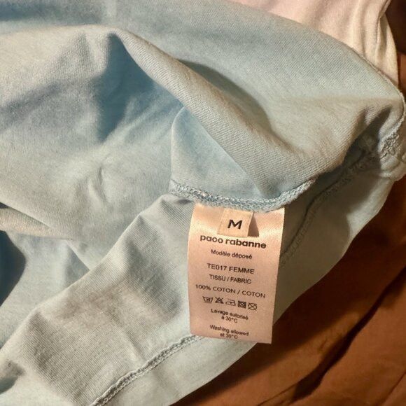 Paco Rabanne cotton Realist t shirt in a blue and lilac gradient Size M / US 6-8 / IT 42-44 - 3 Thumbnail