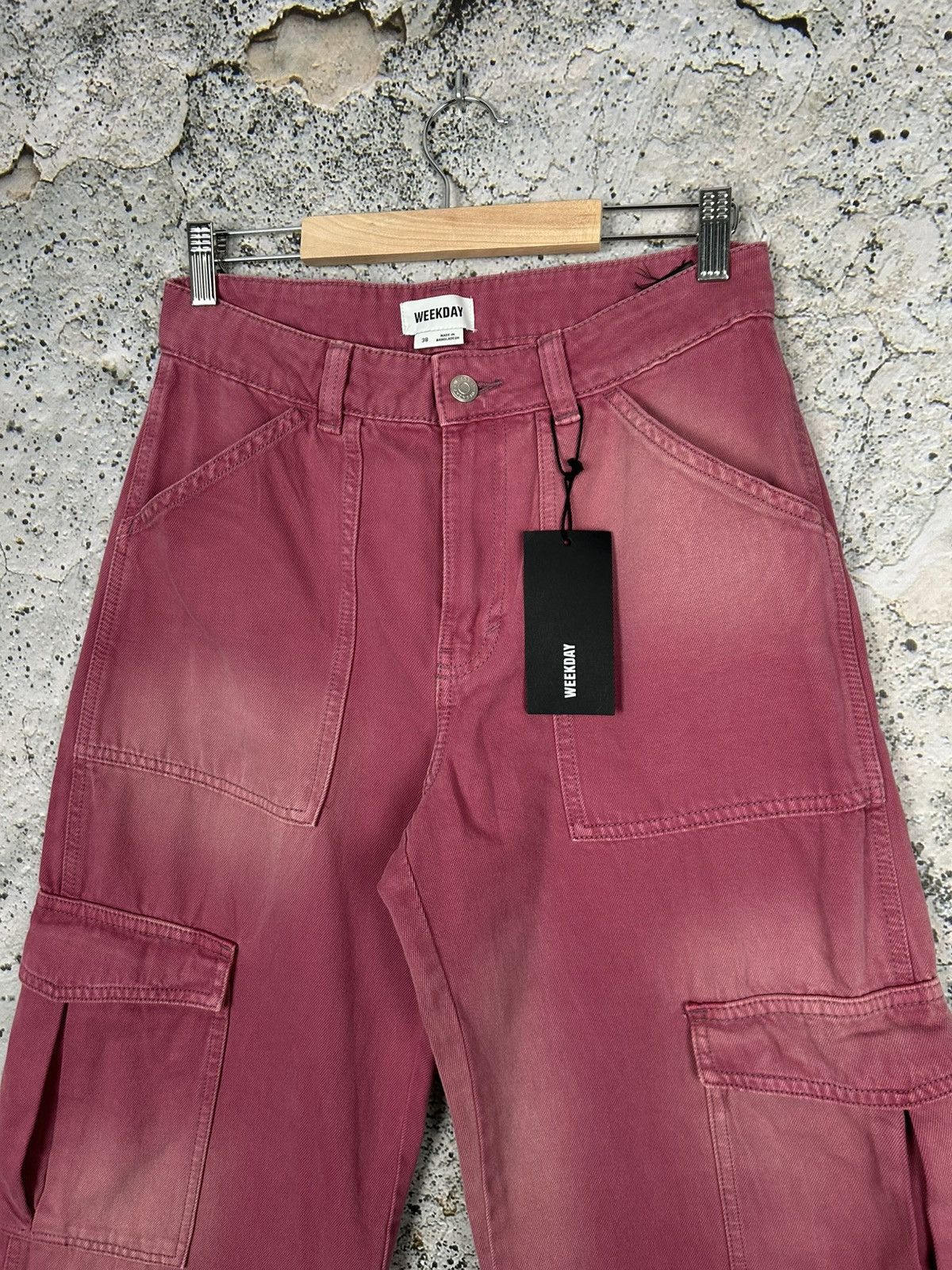 Weekday Weekday Pink Cargo Jeans Streetwear Baggy Rap Skate Size 26" / US 2 / IT 38 - 3 Thumbnail