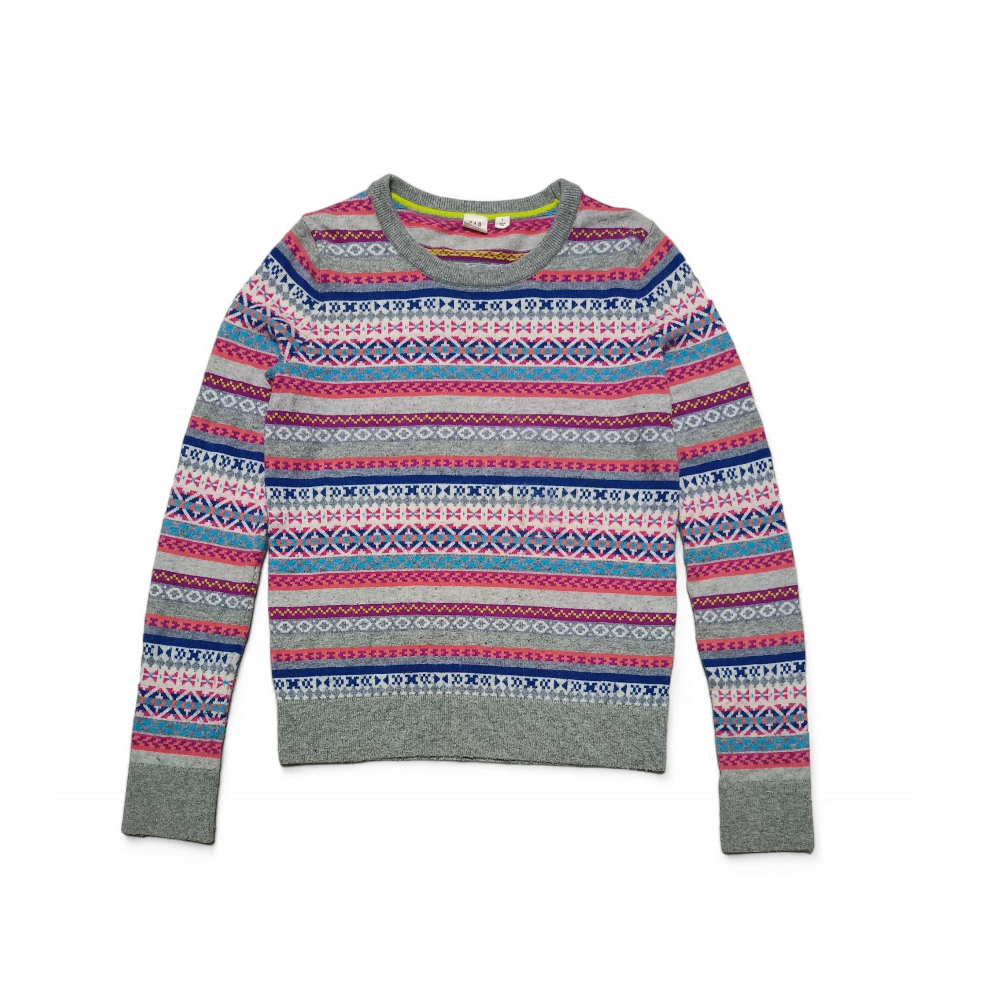 Gap Vintage GAP Women's Ethnic Stiped Motifs Knit Sweater Size S / US 4 / IT 40 - 1 Thumbnail