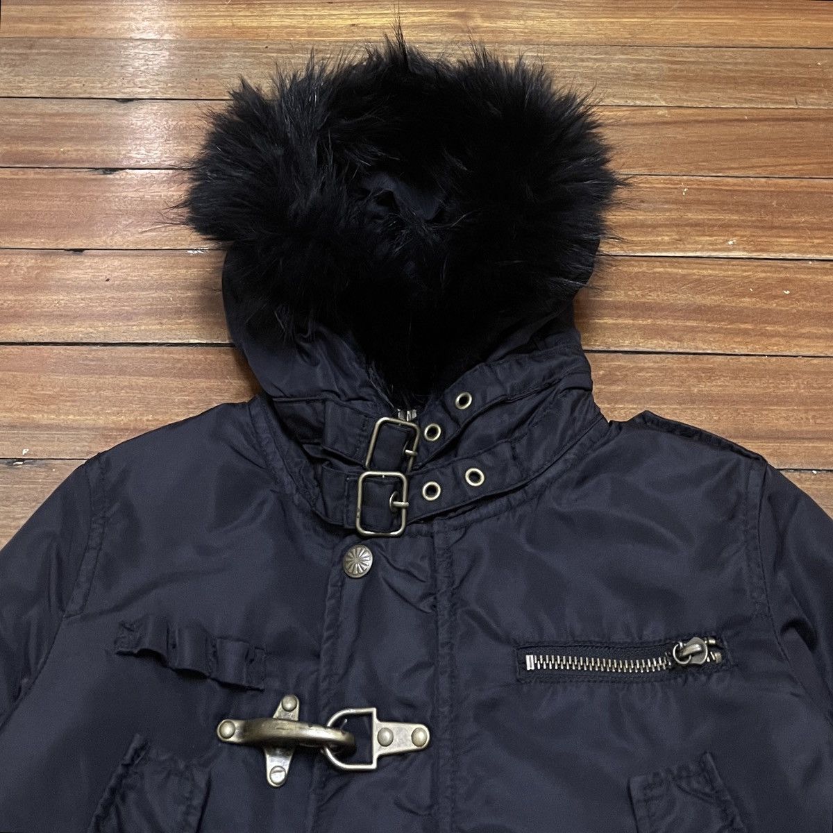 Japanese Brand Very Rare Vintage Nxeyed Fur Tactical Bomber Jacket 2000s Size US S / EU 44-46 / 1 - 3 Thumbnail
