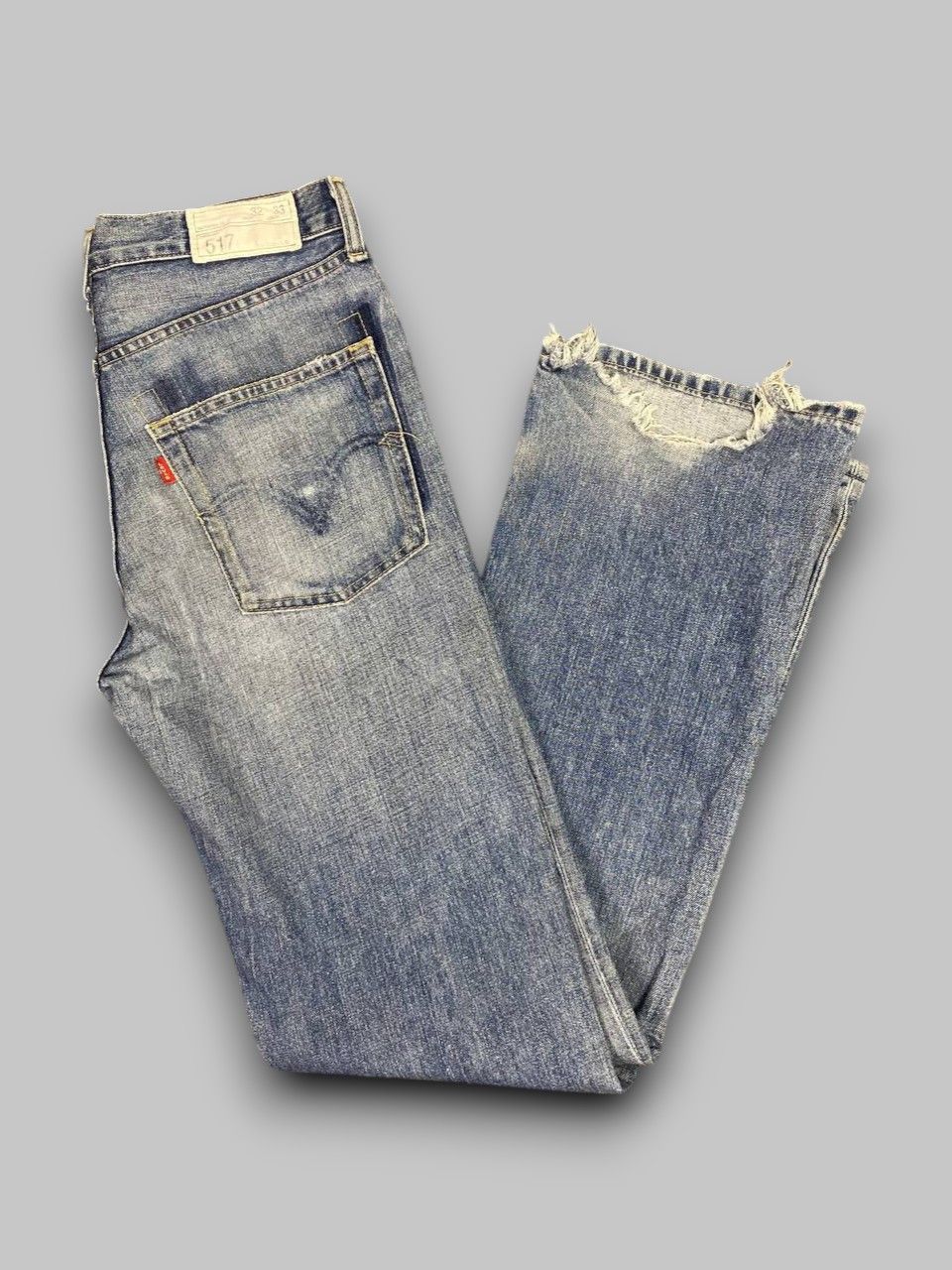 Levi's vintage levis 517 bootcut flare distressed style denim Size US 33 - 1 Thumbnail