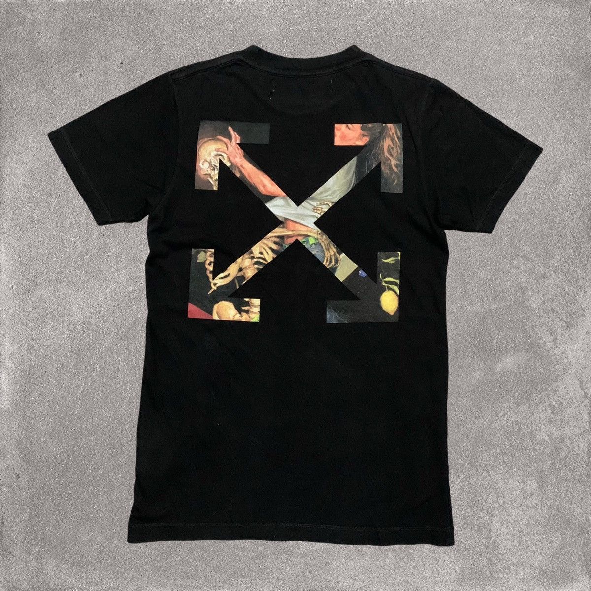 image of Off White Xs Pascal Arrows Black Tee Virgil Abloh, Men's