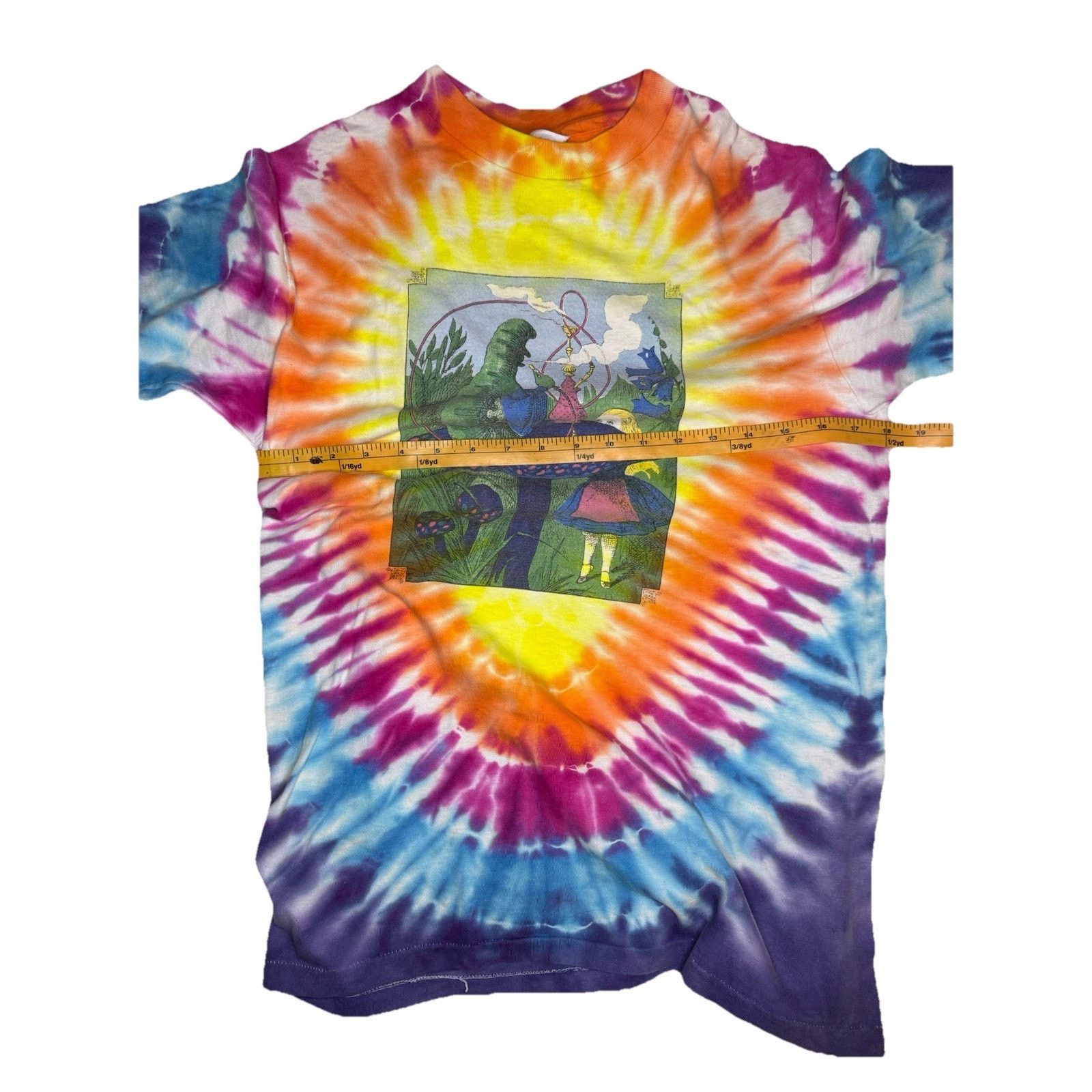 Disney VTG Alice In Wonderland Caterpillar Tie Dye T Shirt Mens M Size US M / EU 48-50 / 2 - 6 Thumbnail