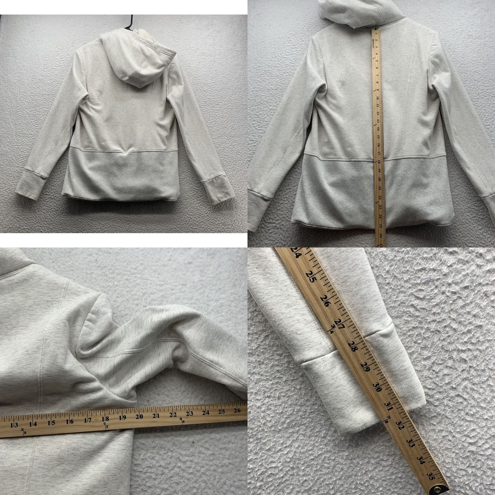 Athleta Athleta Jacket Womens L Faux Fur Lined Full Zip Pockets Hooded Ivory Size L / US 10 / IT 46 - 8 Thumbnail