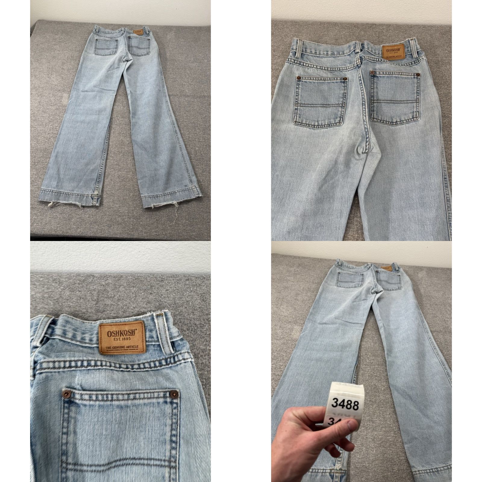 Vintage OshKosh B'gosh Devin Jeans Women Straight Jeans 8R Light Blue 30x30 Size 8 Womens Regular Size 30" / US 8 / IT 44 - 8 Thumbnail