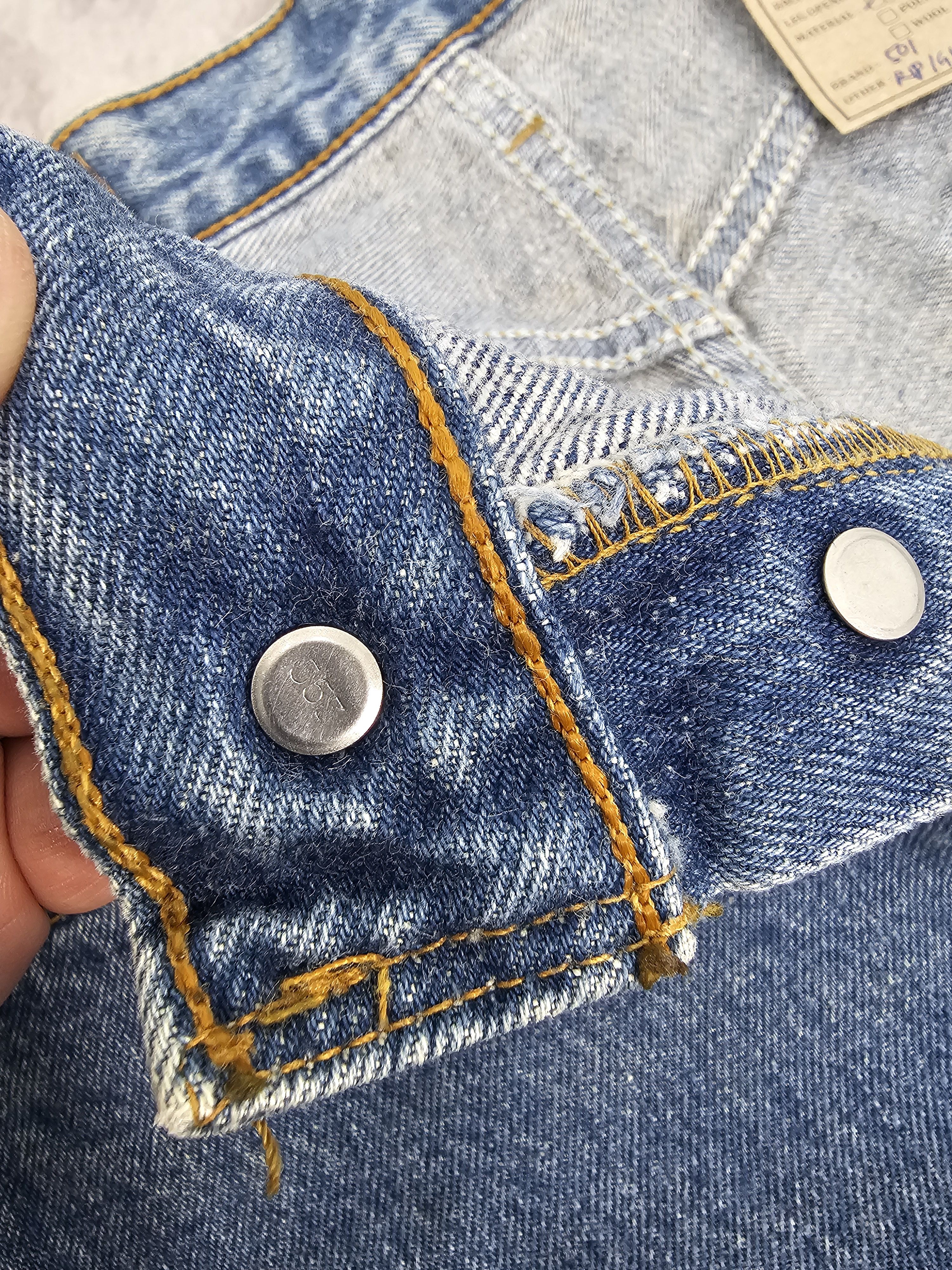 Levi's Vintage LEVIS 501 Ripped Blue Jeans L0449 Size 27X31.5 Size US 27 - 13 Thumbnail