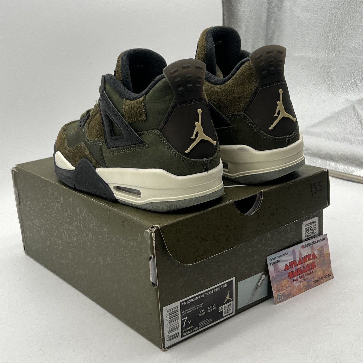 Jordan Brand Air Jordan 4 craft olive Size US 7 / EU 40 - 4 Thumbnail
