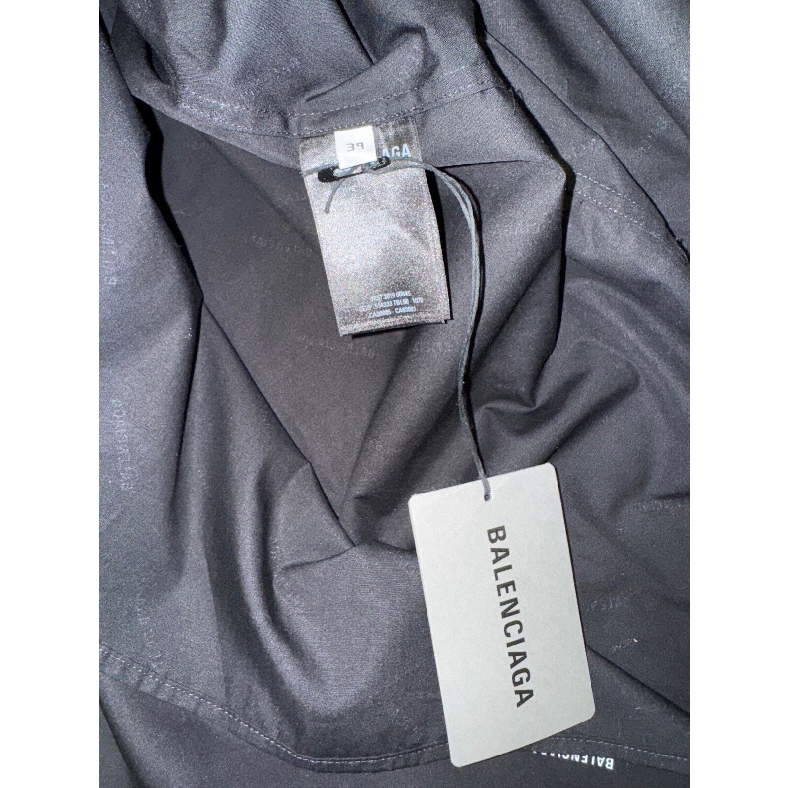 Balenciaga Balenciaga Black White All Over Logo Long Sleeve Button Up Size US M / EU 48-50 / 2 - 15 Thumbnail