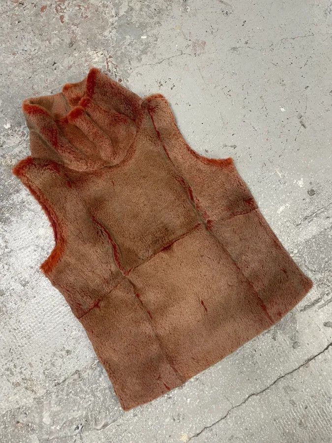 Vintage 1990s Plein Sud Iridescent Fur Effect Sleeveless Turtleneck Size M / US 6-8 / IT 42-44 - 5 Thumbnail