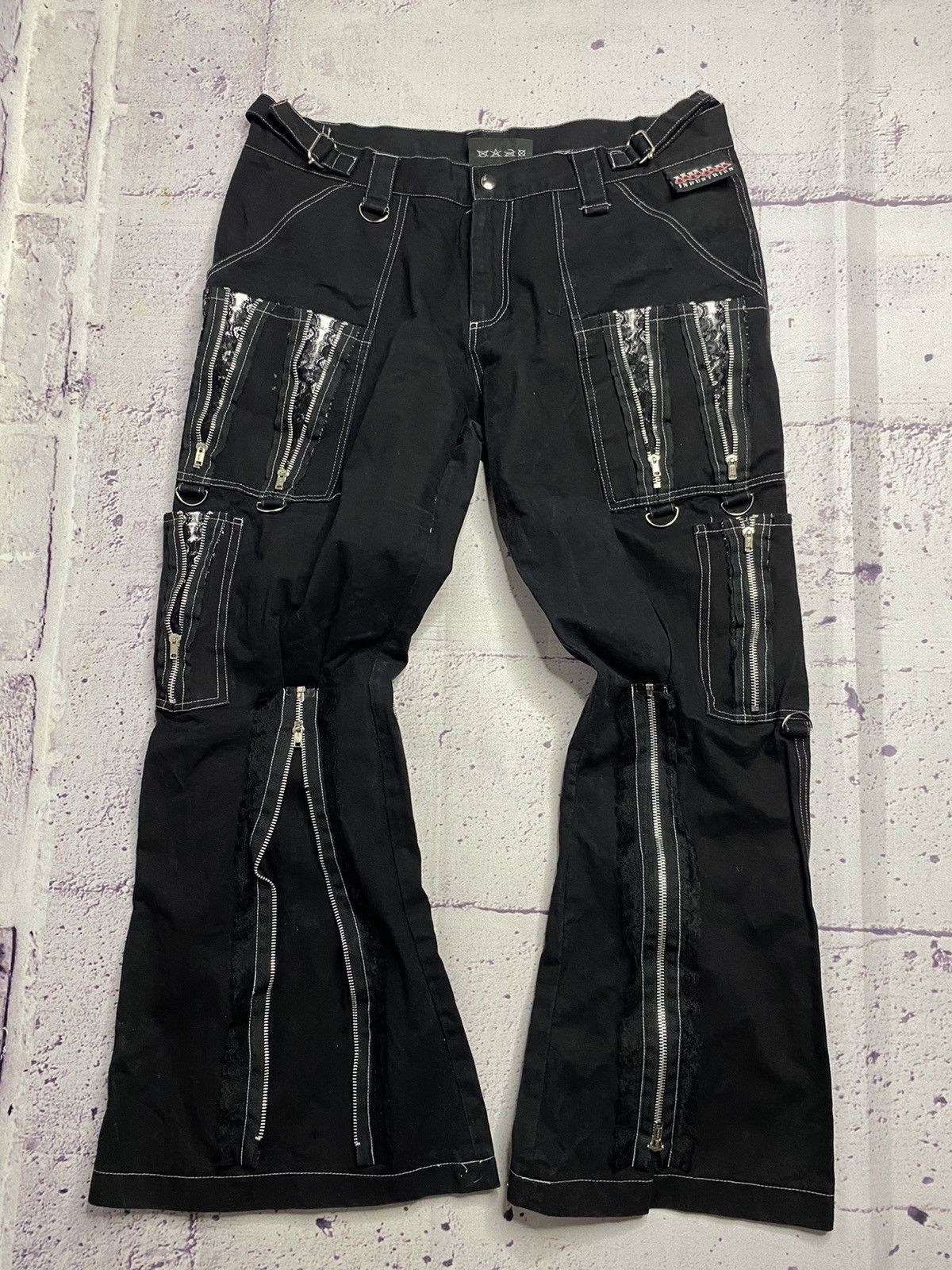 Other MENS Avant Garde Vintage Rare Opiym Gothic Zip Up Pants Size 38" / US 16 / IT 52 - 1 Thumbnail
