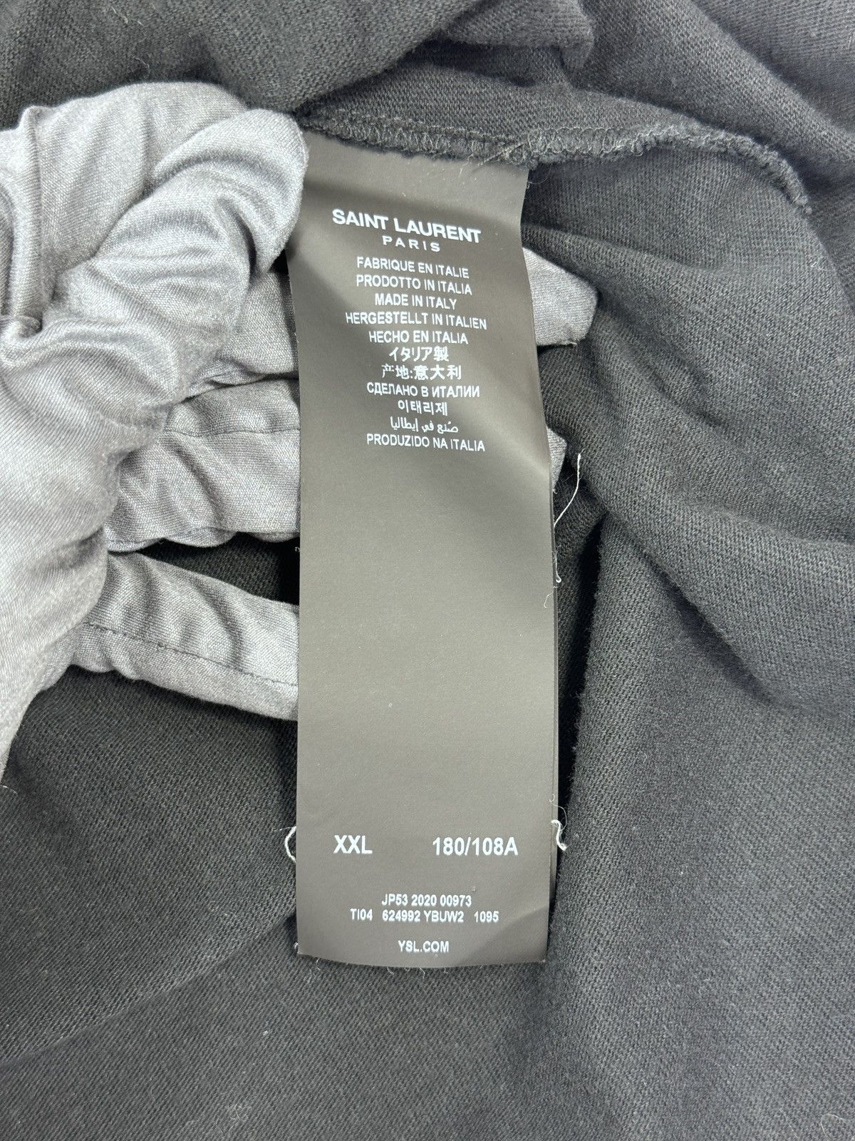 Saint Laurent Paris SHORT SLEEVE T-SHIRT Size US XXL / EU 58 / 5 - 4 Thumbnail