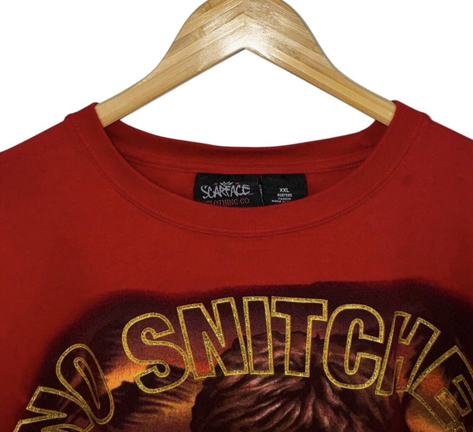 Designer Vintage Scarface Clothing Co Mega Print Red Shirt 2XL Size US XXL / EU 58 / 5 - 3 Thumbnail