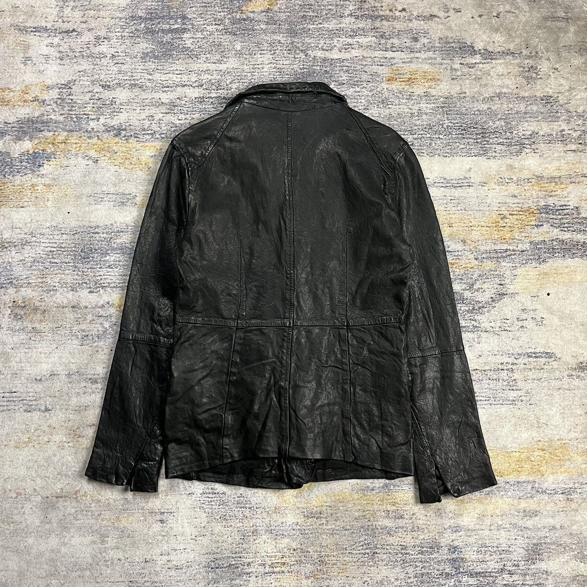 14th Addiction × Isamu Katayama Backlash × Japanese Brand Raw life blazer 2 button wrinkle leather jacket Size US M / EU 48-50 / 2 - 2 Thumbnail