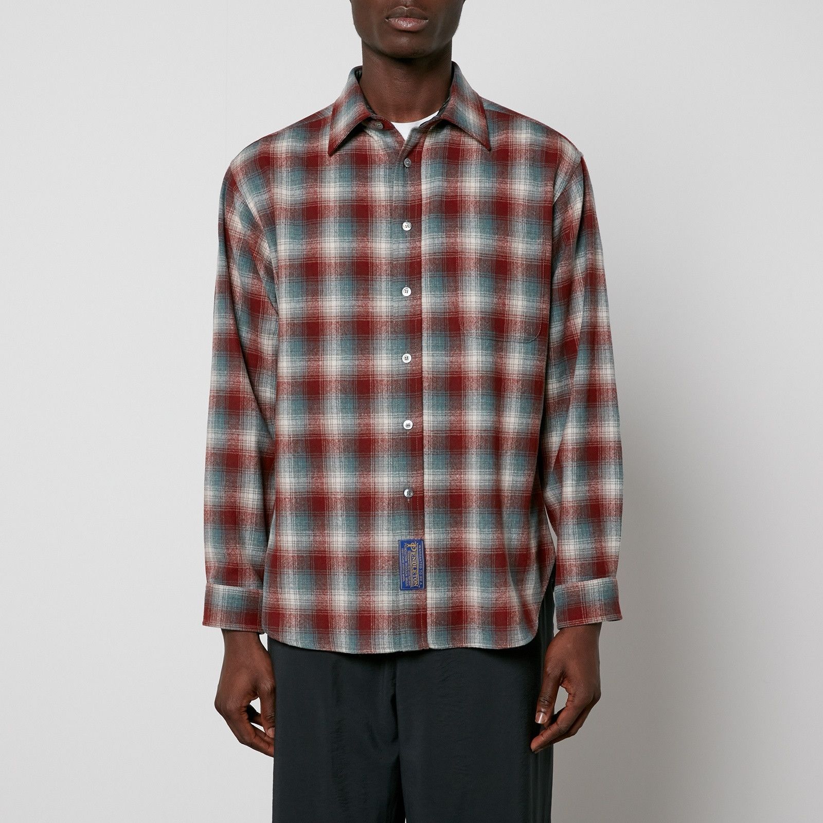 oc11z0925 Checked Wool Shirt in Multicolor
