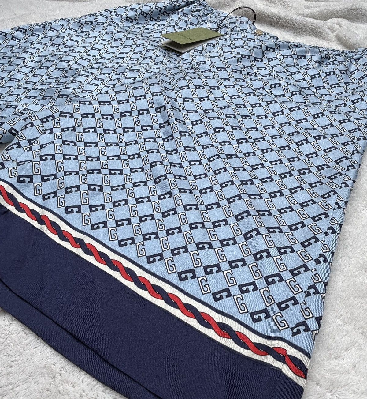 Gucci Gucci Silk Geometric Square G Print Shorts Size US 34 / EU 50 - 2 Thumbnail