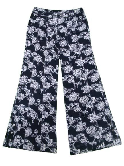 Japanese Brand × The Unbranded Brand UNBRAND DENIM FLARED PANTS FLORAL Size 31" - 1 Thumbnail