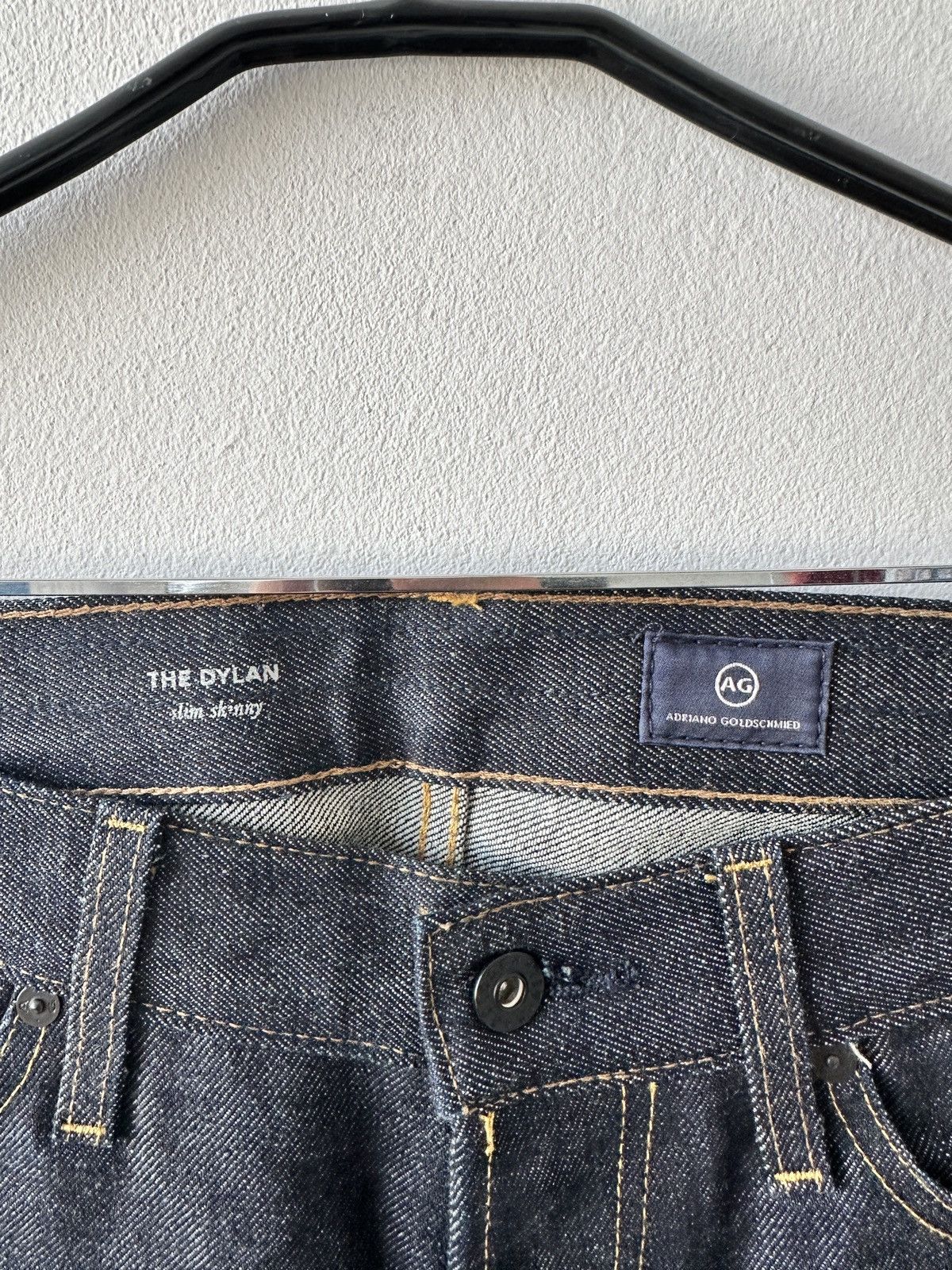 AG Adriano Goldschmied AG Dylan Slim Skinny Jeans 30x34 Dark Wash Indigo Selvedge Size US 30 / EU 46 - 8 Thumbnail