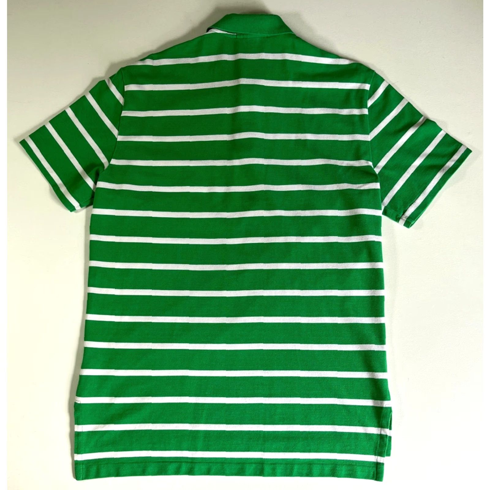 Polo Ralph Lauren VINTAGE Polo Ralph Lauren Mens Polo Shirt Striped Chest Pocket Sz M Green White Polo Shirt Size US M / EU 48-50 / 2 - 4 Thumbnail
