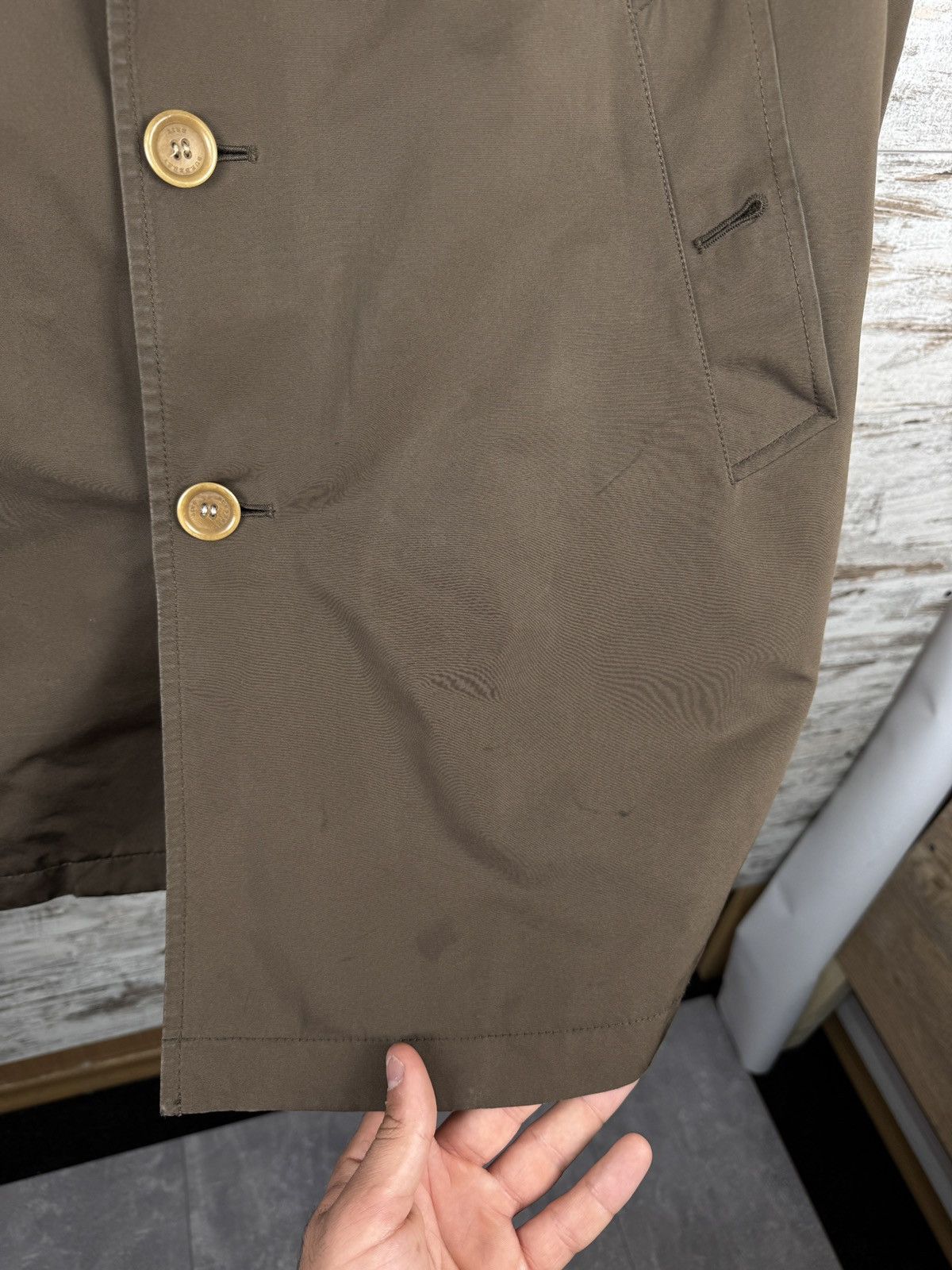 Burberry × Vintage Mens Burberry Brit brown coat trench jacket luxury brown Size US XL / EU 56 / 4 - 7 Thumbnail