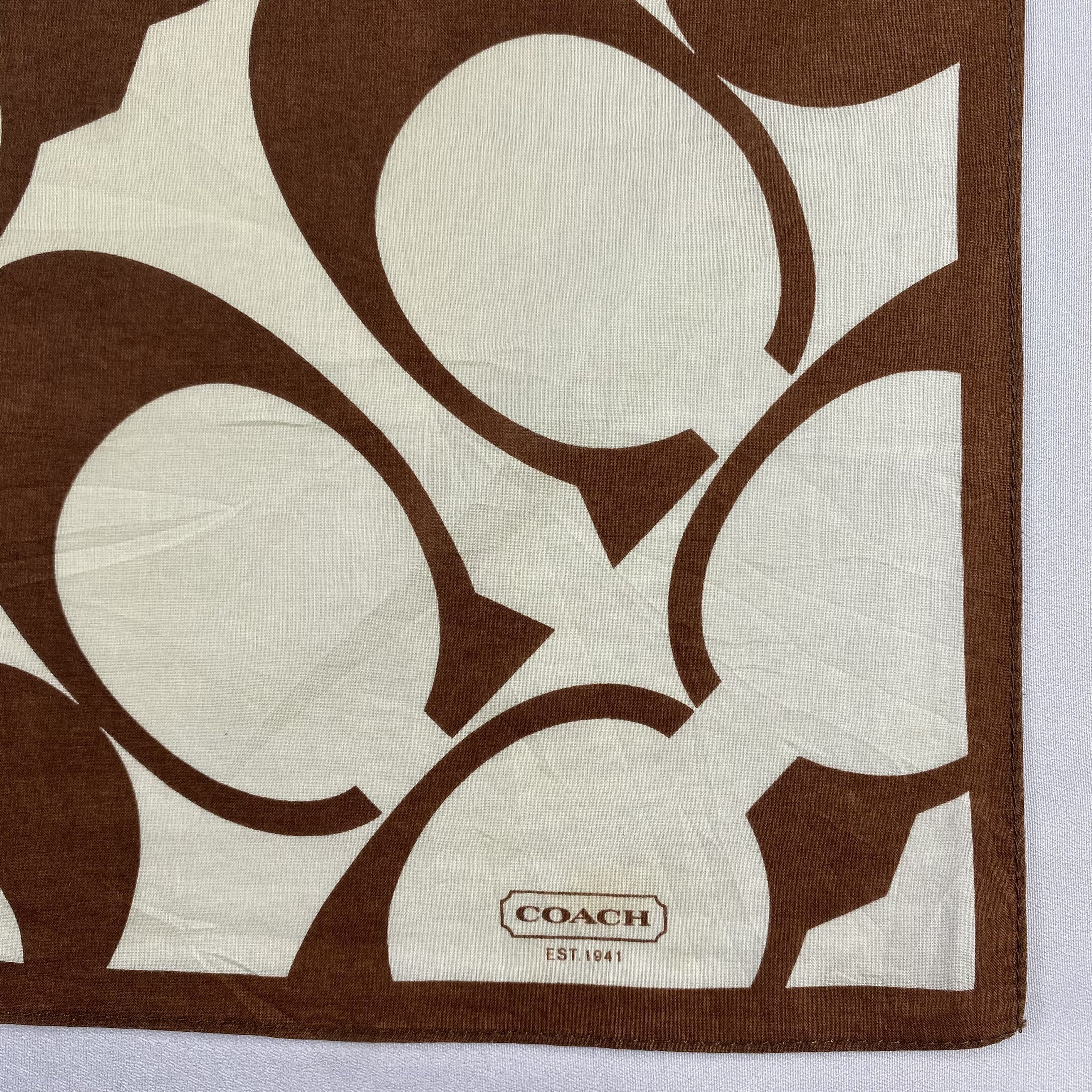 Coach × Vintage Coach Bandana/ Handkerchief / Neckerchief-P823 Size ONE SIZE - 3 Thumbnail