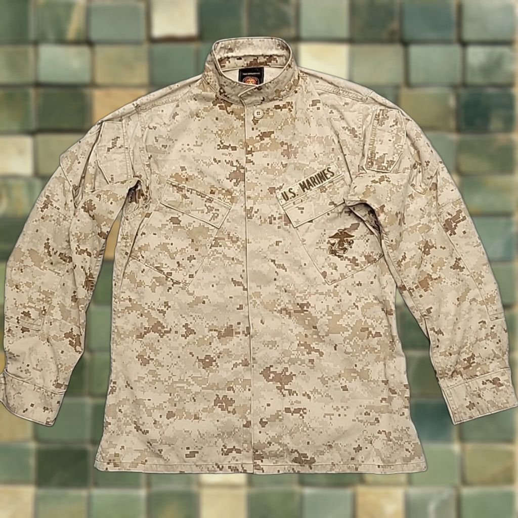 Vintage VTG USMC Combat Shirt Mens M Desert MARPAT Military Tactical Shirt Size US M / EU 48-50 / 2 - 1 Thumbnail