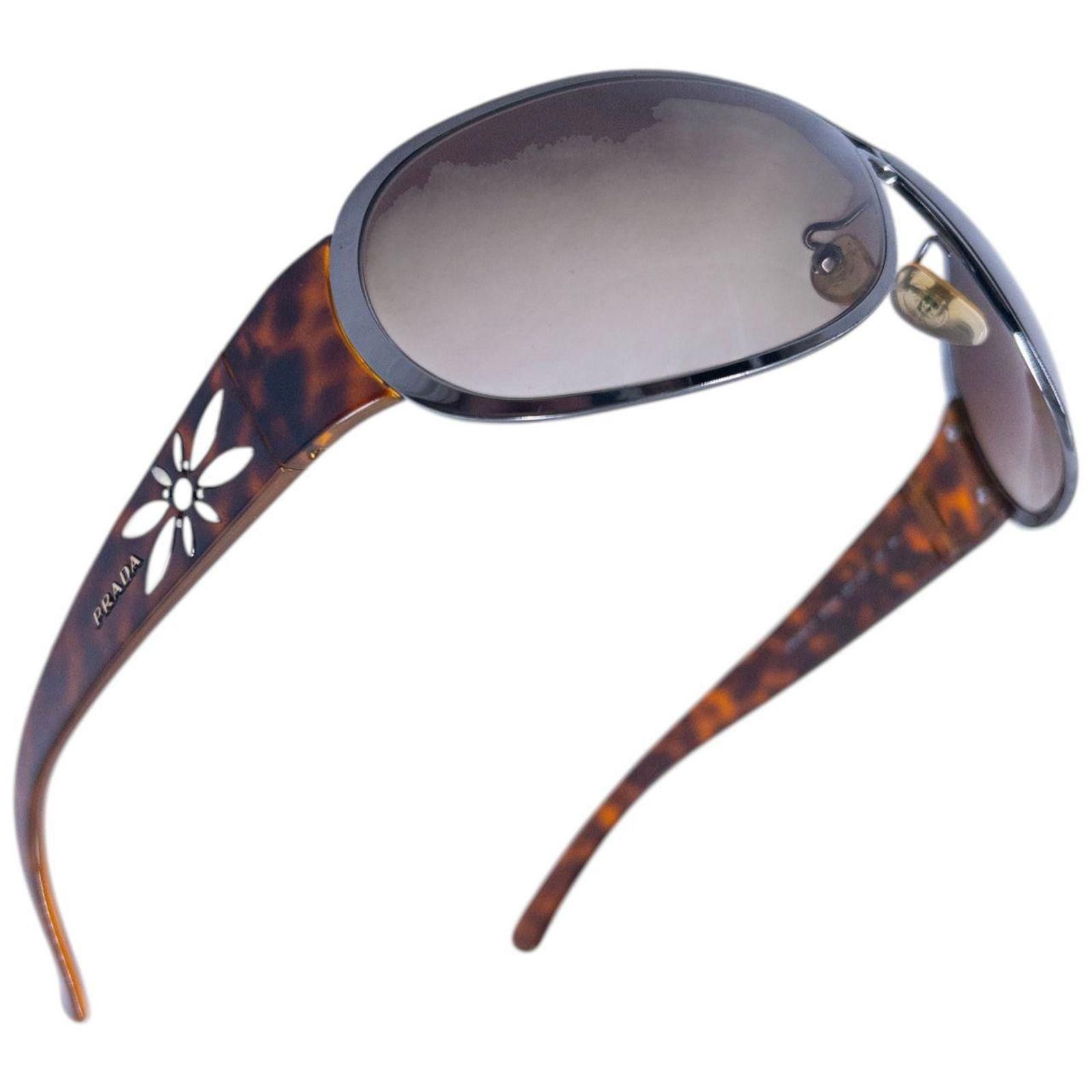 Prada Vintage Prada FlowerTortoise Shell Sunglasses Size ONE SIZE - 5 Thumbnail