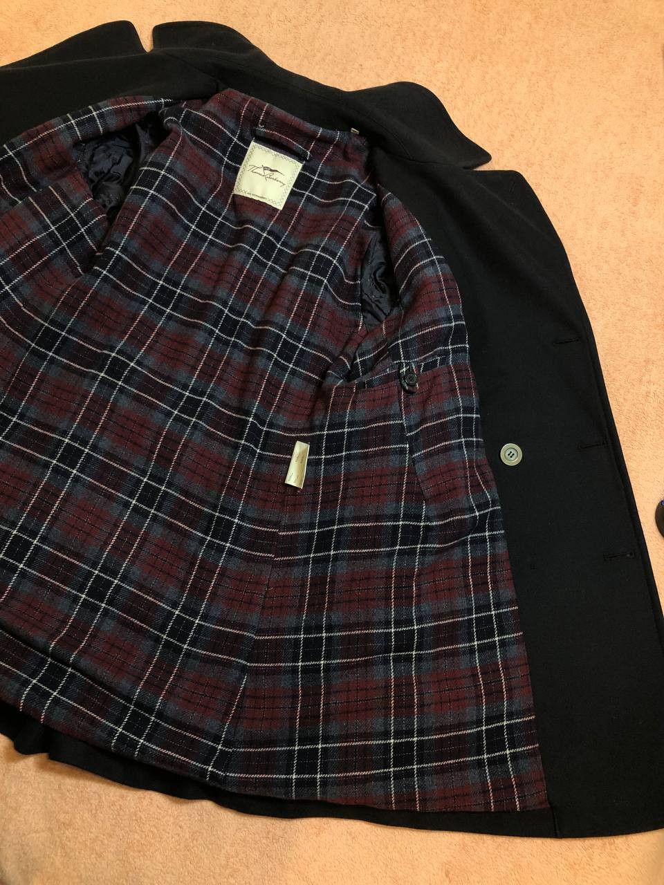 Burberry Thomas Burberrys Coat Navy Wool Double Breasted Size US XL / EU 56 / 4 - 9 Thumbnail
