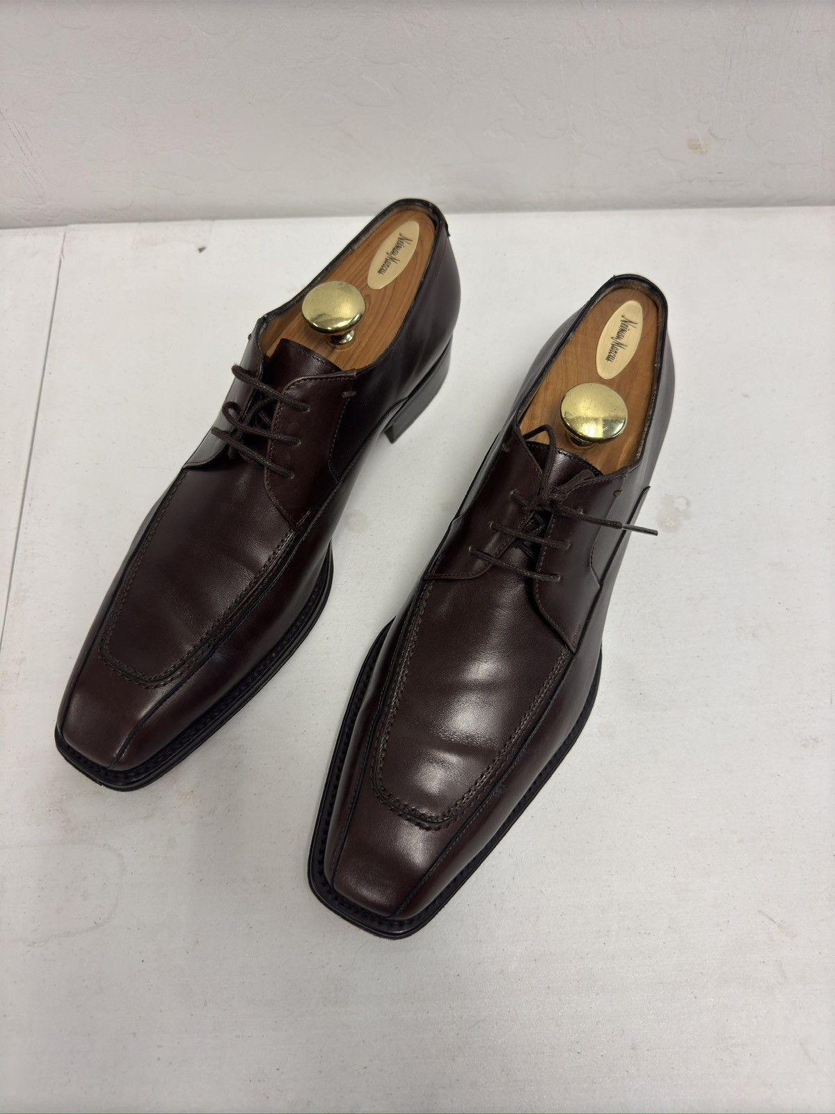 Salvatore Ferragamo Salvatore Ferragamo Square Toe Oxford Dress Shoe 10 D $900 Size US 10 / EU 43 - 4 Thumbnail