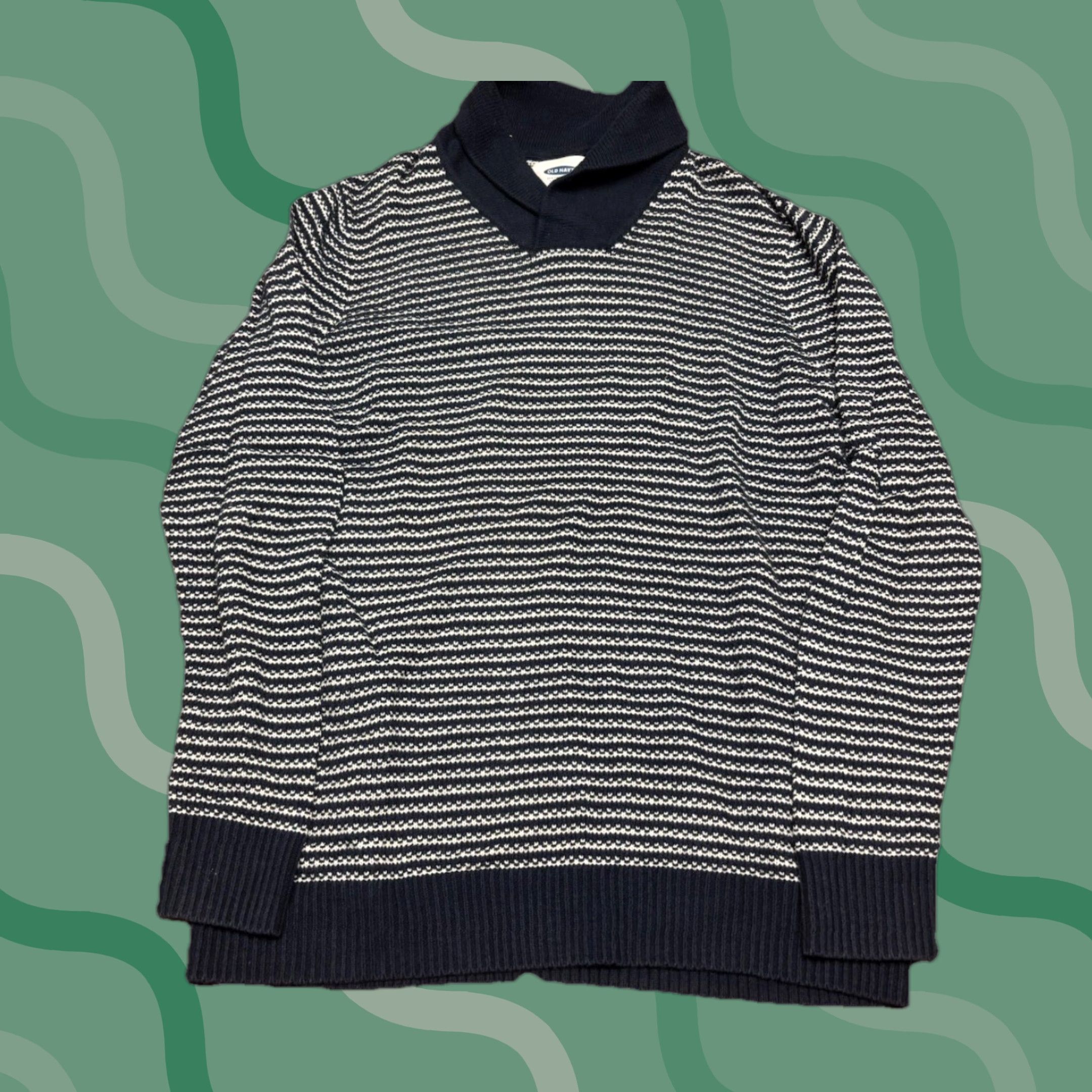Old Navy Old Navy Mens Sweater Shirt Pullover Collared Knit Long Sleeve Multicolor Regular M Pocket Button-front Closure Womens Mens Boys Girls Size US M / EU 48-50 / 2 - 1 Thumbnail