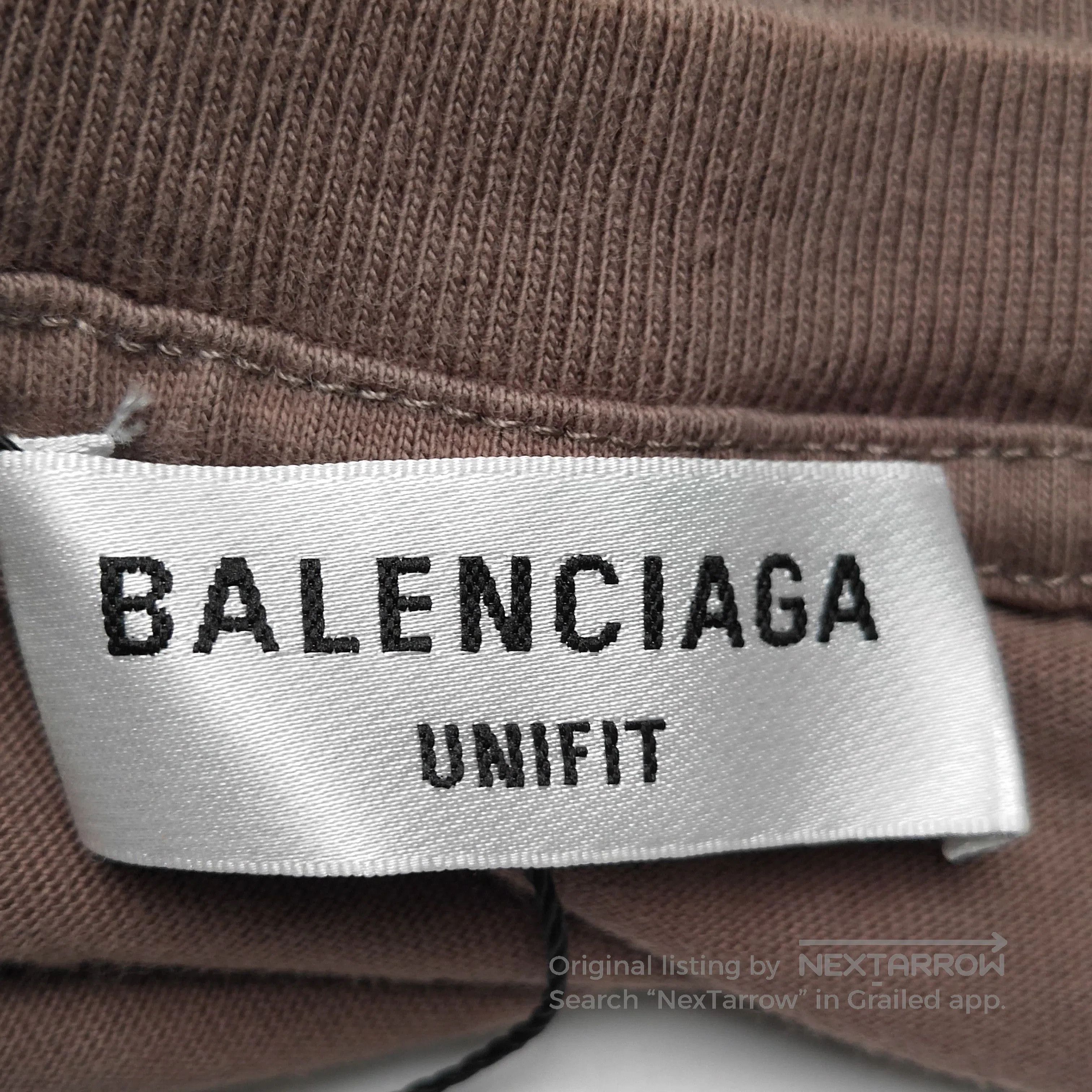 Balenciaga Balenciaga XS Cotton Distressed Logo Crew Neck T. Size XS / US 0-2 / IT 36-38 - 4 Thumbnail