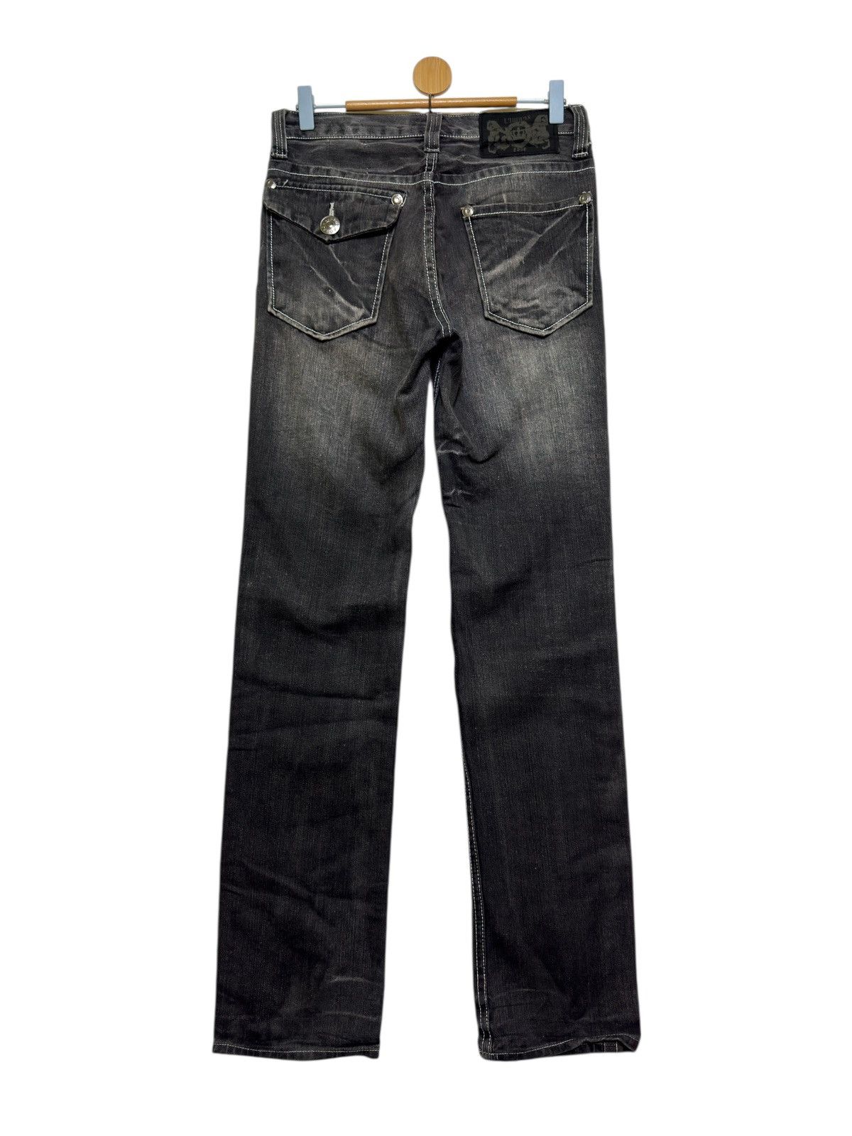 Hysteric Glamour Lowbox Black Acid Wash Claw Mark Denim Vintage Y2K Jeans Size US 29 - 2 Thumbnail