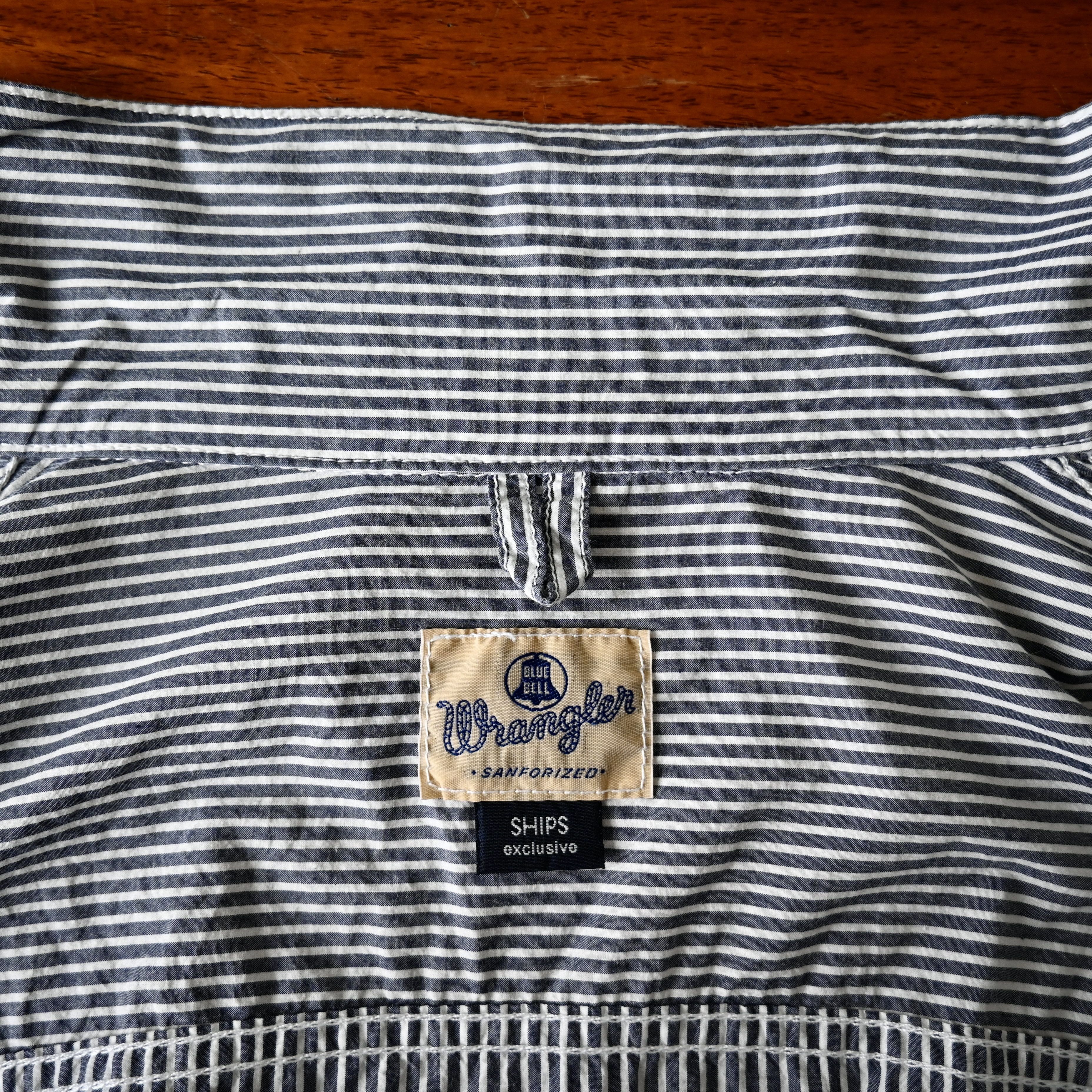Japanese Brand Wrangler for Ships 11MJZ trucker jacket type shirt Size US M / EU 48-50 / 2 - 13 Thumbnail