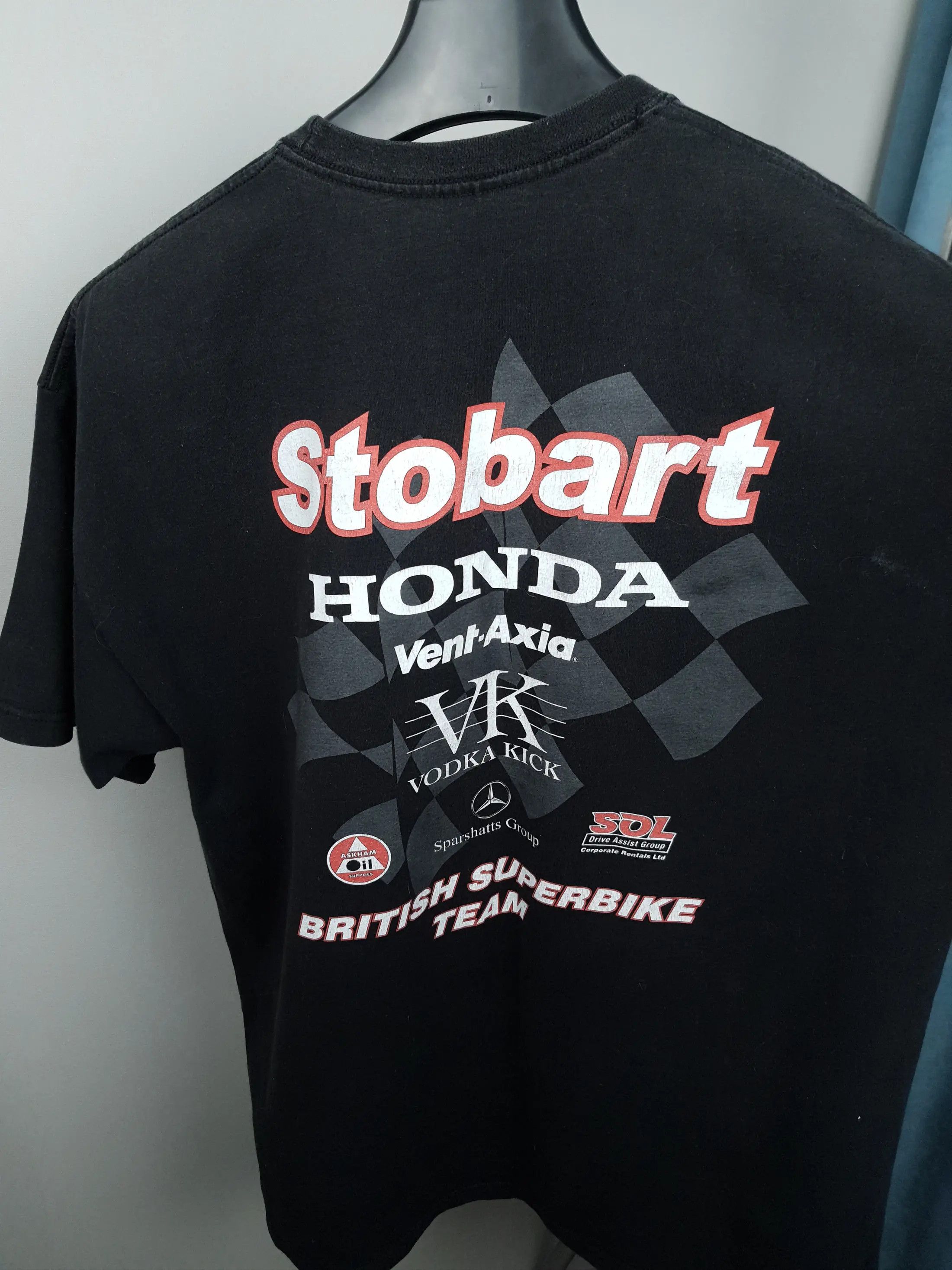 Honda 2000s Honda Stobart Team Motocross Vintage Graphic T Shirt Size US L / EU 52-54 / 3 - 6 Thumbnail