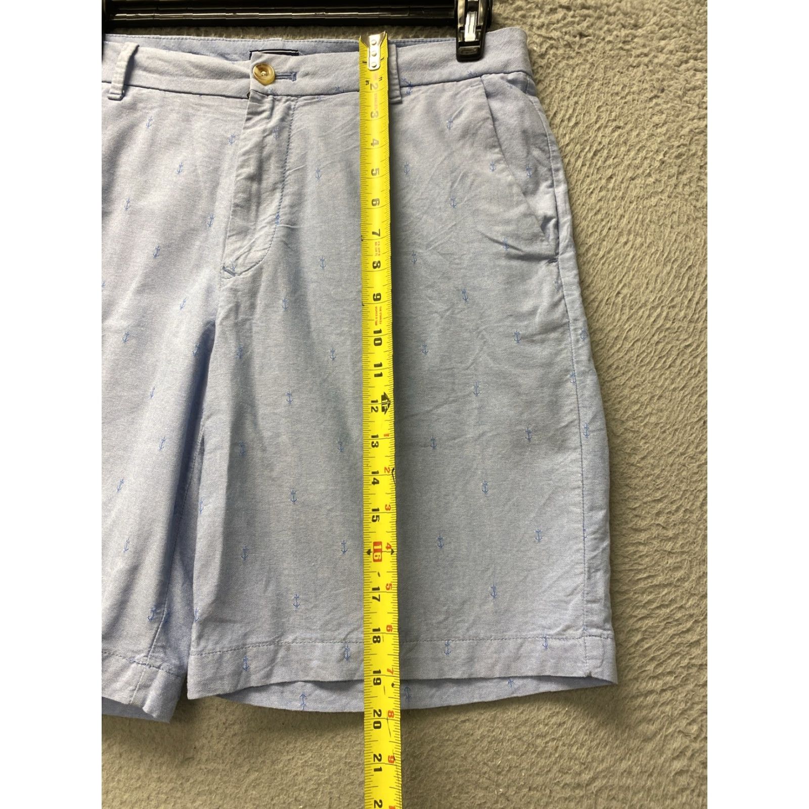 Izod IZOD Shorts Men’s Performance Flat Front Casual Cotton Blend Blue 32 Adult Regular Inseam 9.5" Logo Hula Print Men’s Size US 32 / EU 48 - 6 Thumbnail
